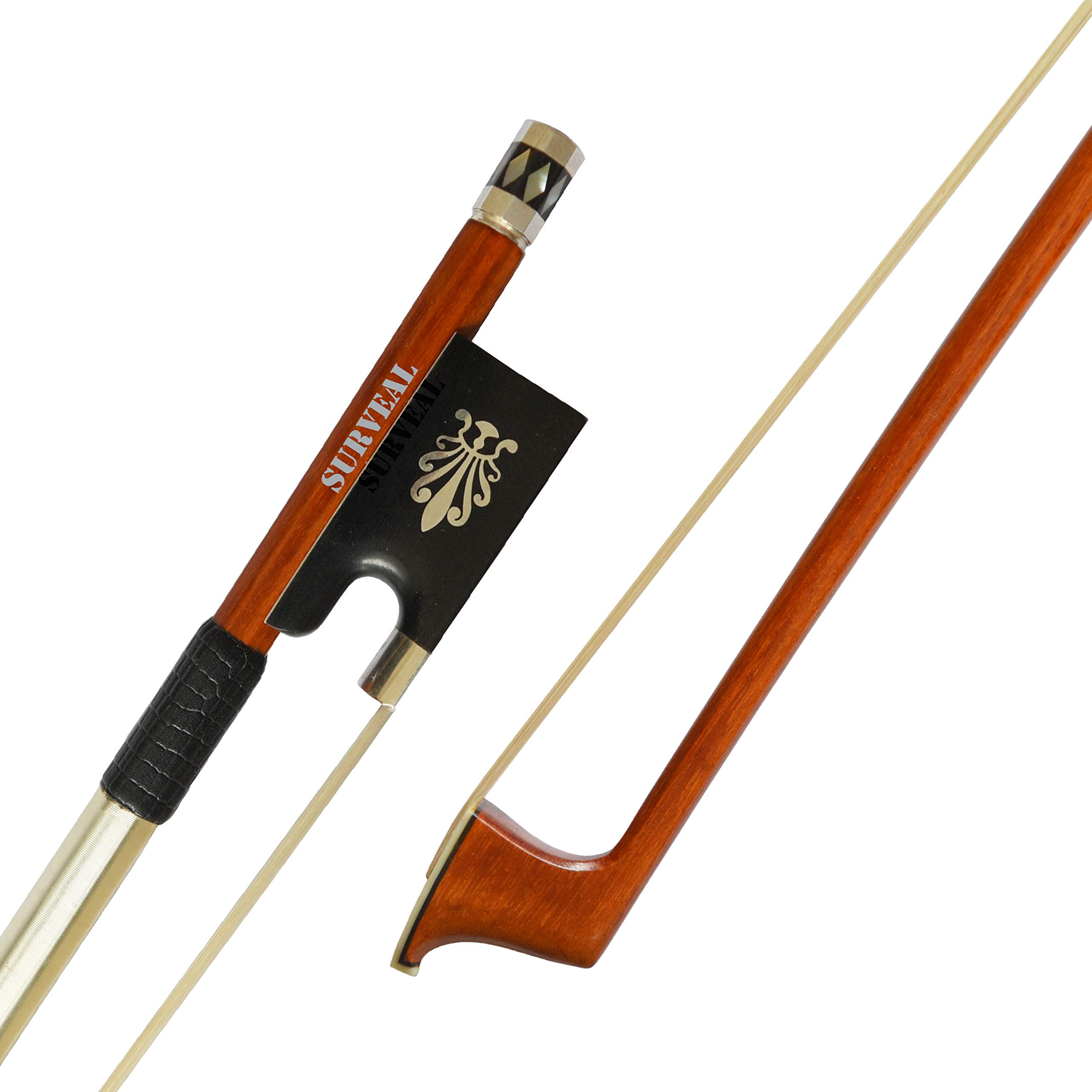 Archetto per violino in pernambuco di livello avanzato, intagliato con suono caldo e miglior elastico (4/4) (4/4)