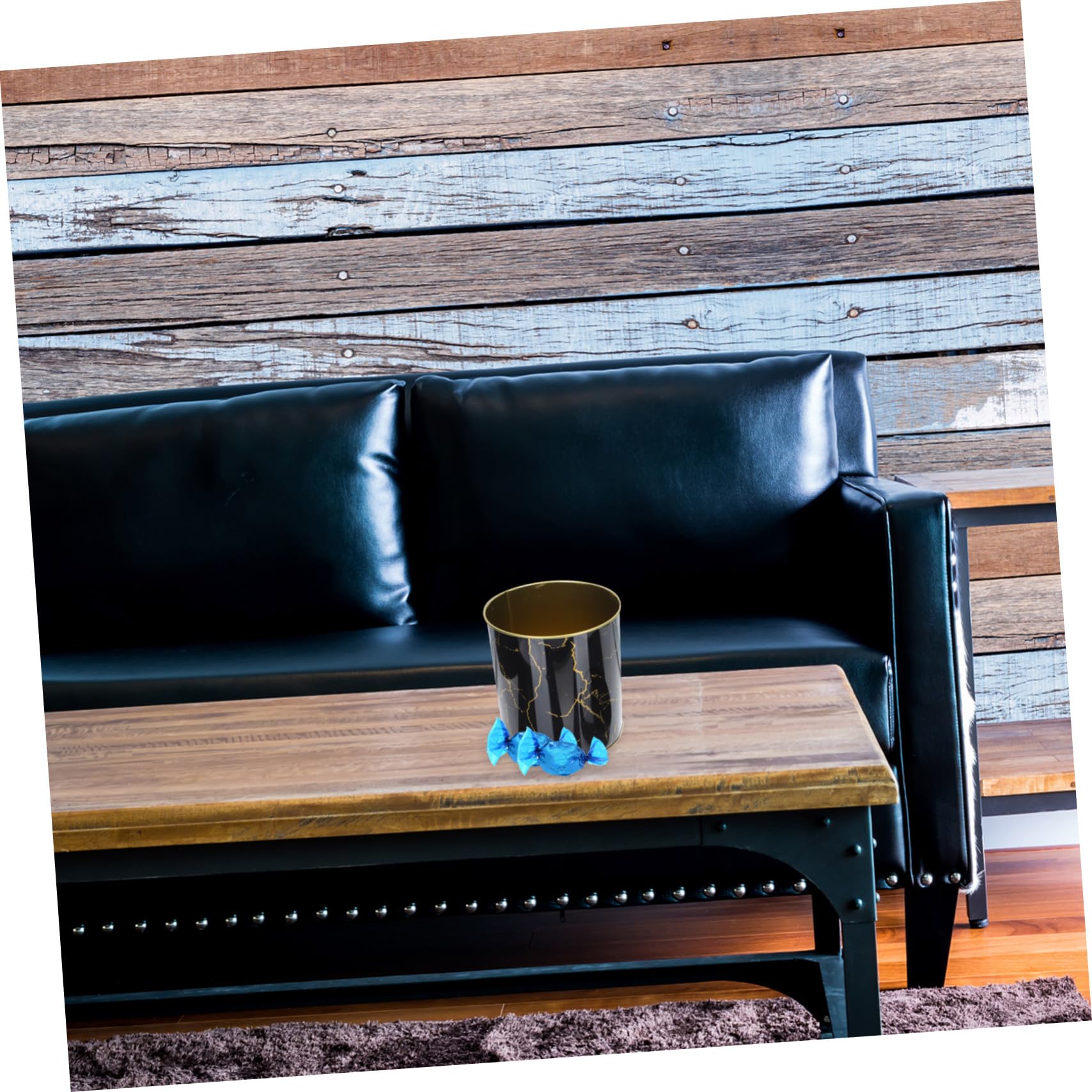 Mipcase Set 2 Barattoli per Biscotti in Latta Nero, Contenitori Decorativi e Funzionali in Stile Nordico, Leggeri e Compatti, per Conservare Dolci a Casa