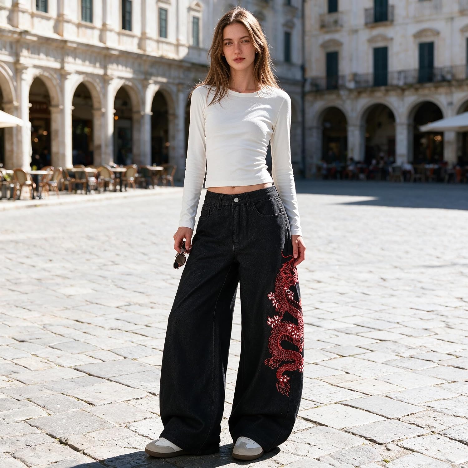 Wide Leg Baggy Jeans Women Streetwear Pants image 3