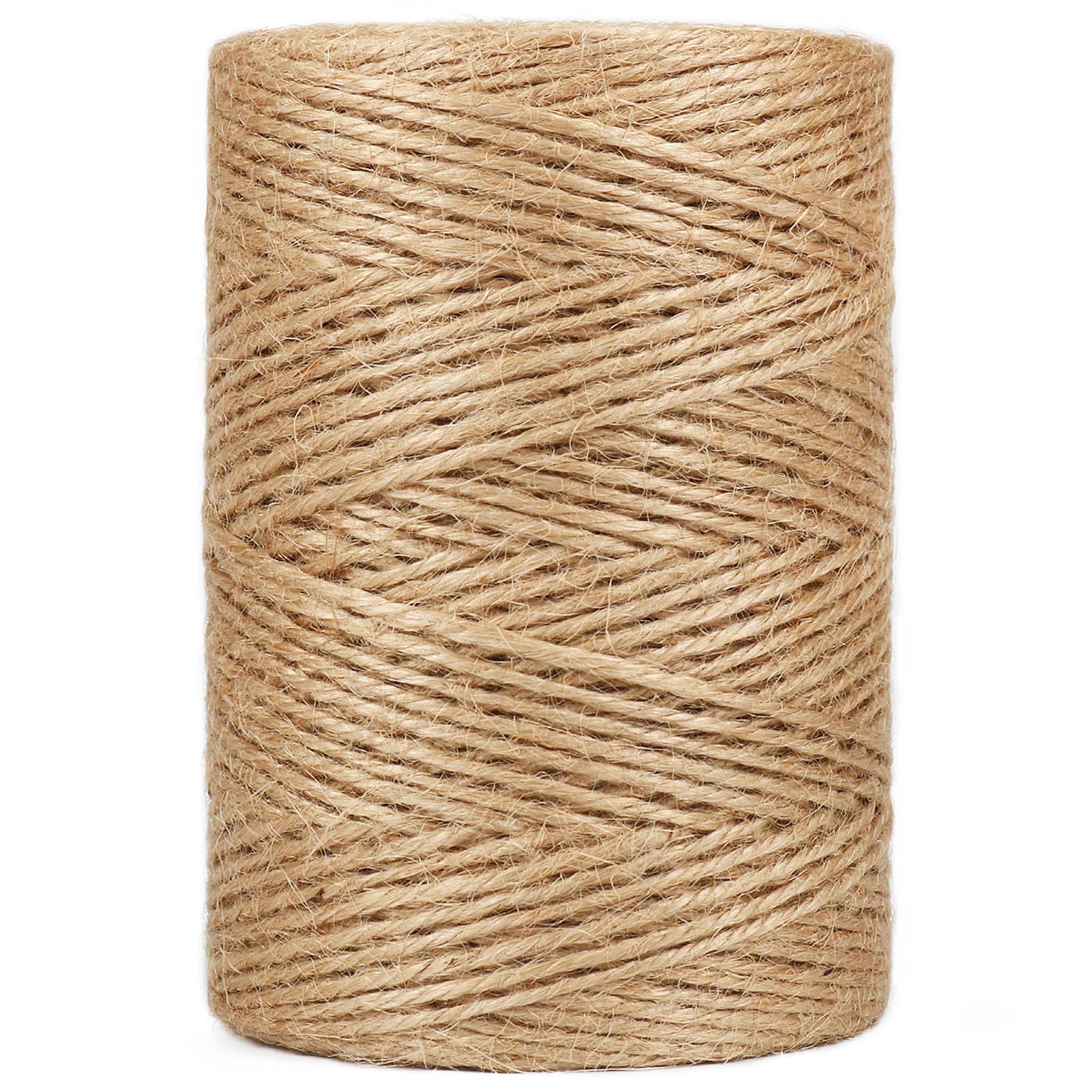 Vivifying 656 Feet Jute Twine, Strong Natural Garden Twine for Climbing Plants, Tomatoes, Crafts, Gift Wrapping and Decoration (Brown)