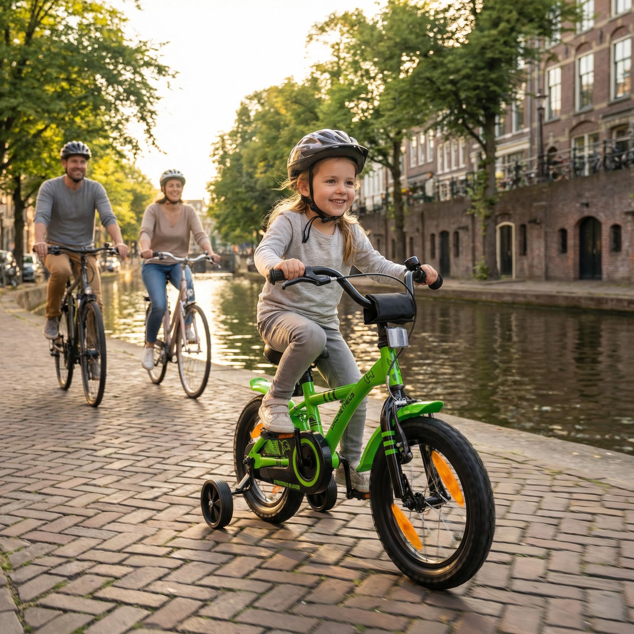 PROMETHEUS BICYCLES Velo Enfant 4 Ans Garcon vélo Fille 14 Pouces a Roulette pour 3 a 5 Ans - BMX en Vert
