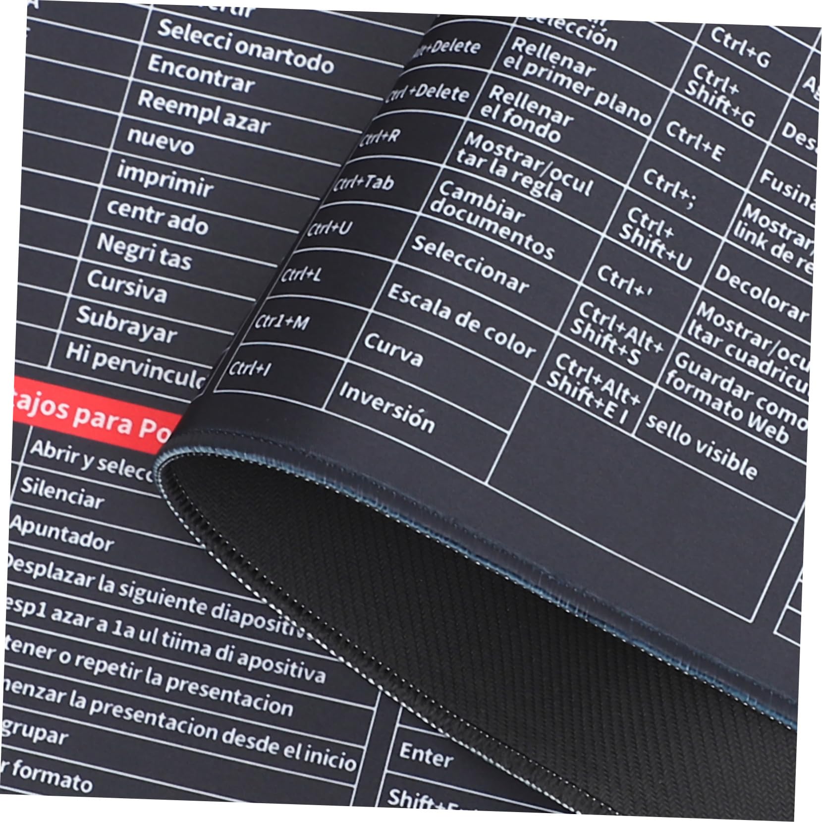GLEAVI Excel Spickzettel Mauspad 300x800x3mm Rutschfestes Wasserfestes Schreibtischpad aus Gummi Stoff Extra Großzügig für Büro Homeoffice