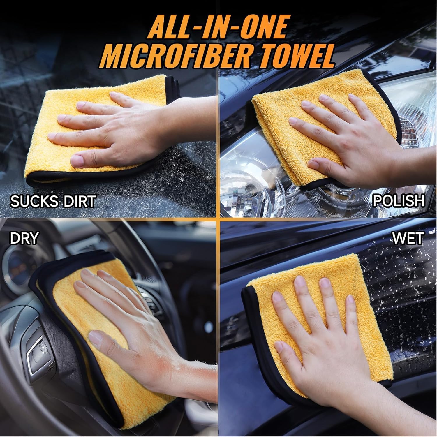 SUPERSTUD 6 Pcs - Car Duster Microfiber Brush Long-1 | Glass Wiper Cleaning Tablets 2Pcs | 1Pcs Car Dustbin | 1Pcs Microfiber Cloth | 1Pcs Interior Cleaning Brush | 1Pcs AC Vent Brush - Blue Color - Image 4 thumbnail