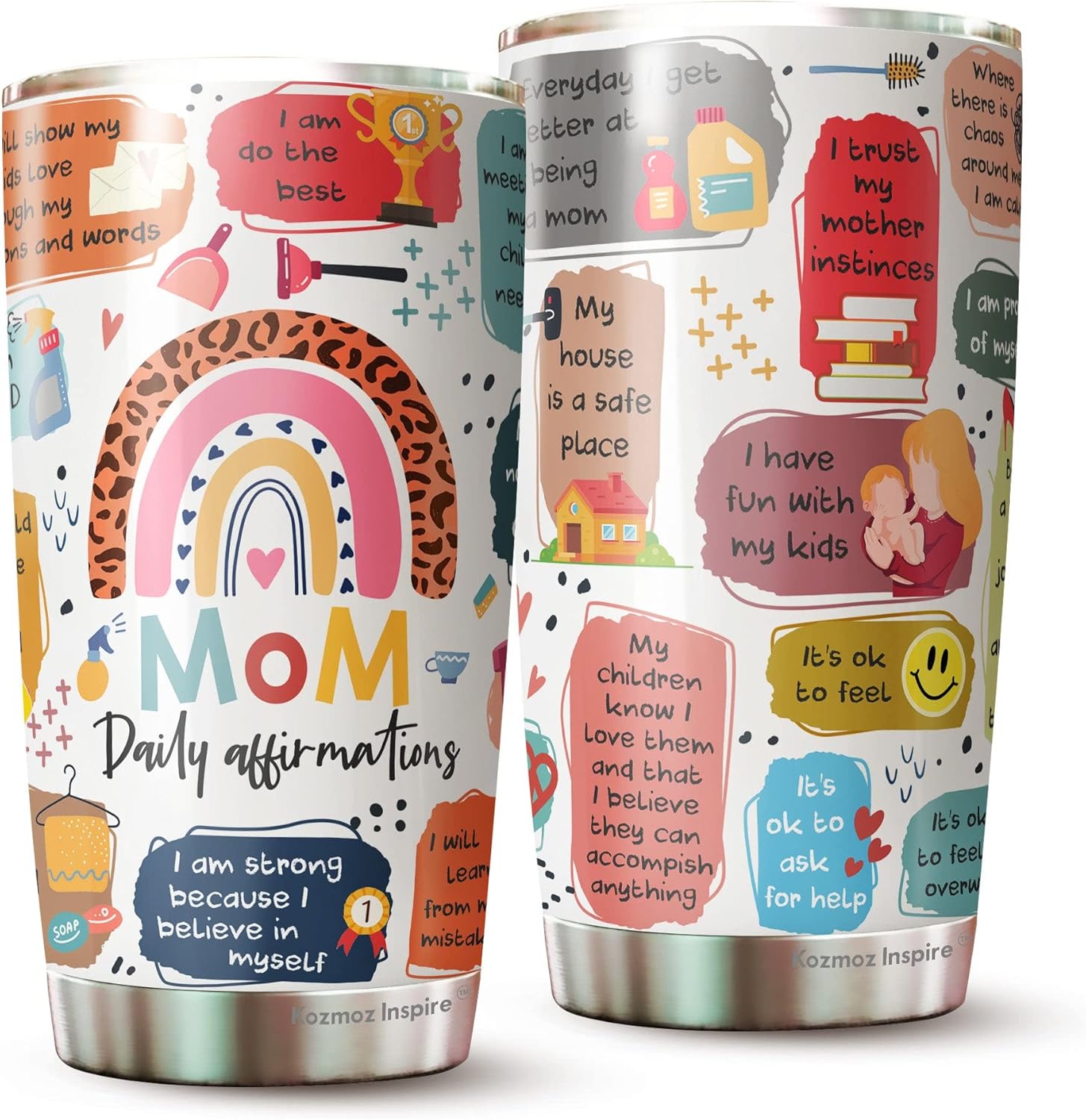 Mom Daily Affirmations Pack 1 Tumbler 20Oz Unique Mom