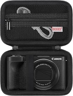 BOVKE Travel Case for Canon PowerShot V1 Hybrid Digital Camera, Canon V1 Video Vlogging Protective Storage Holder Bag with Extra Space for Cables, Battery, SD Cards, Black