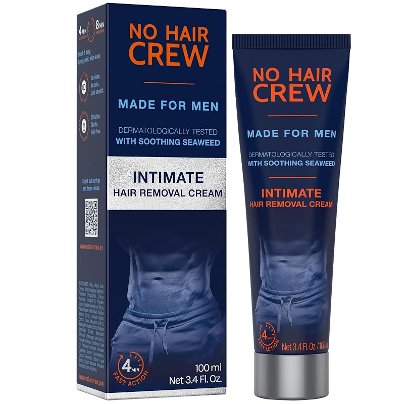Creme depilatório íntimo NO HAIR CREW para uso em casa, 100 mL
