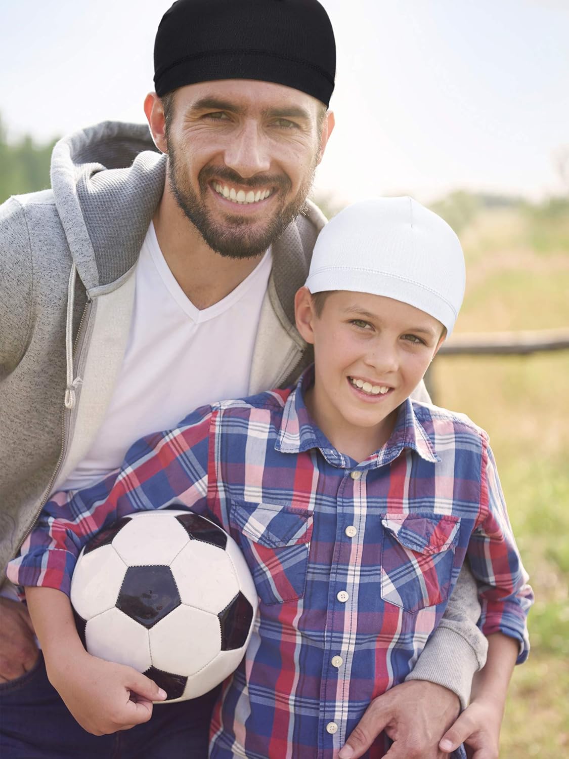 SATINIOR 9 Pieces Cooling Skull Caps Helmet Hard Hat Liner Bald Cap Sweat Wicking Running Beanie Cycling for Men Women - Image 7