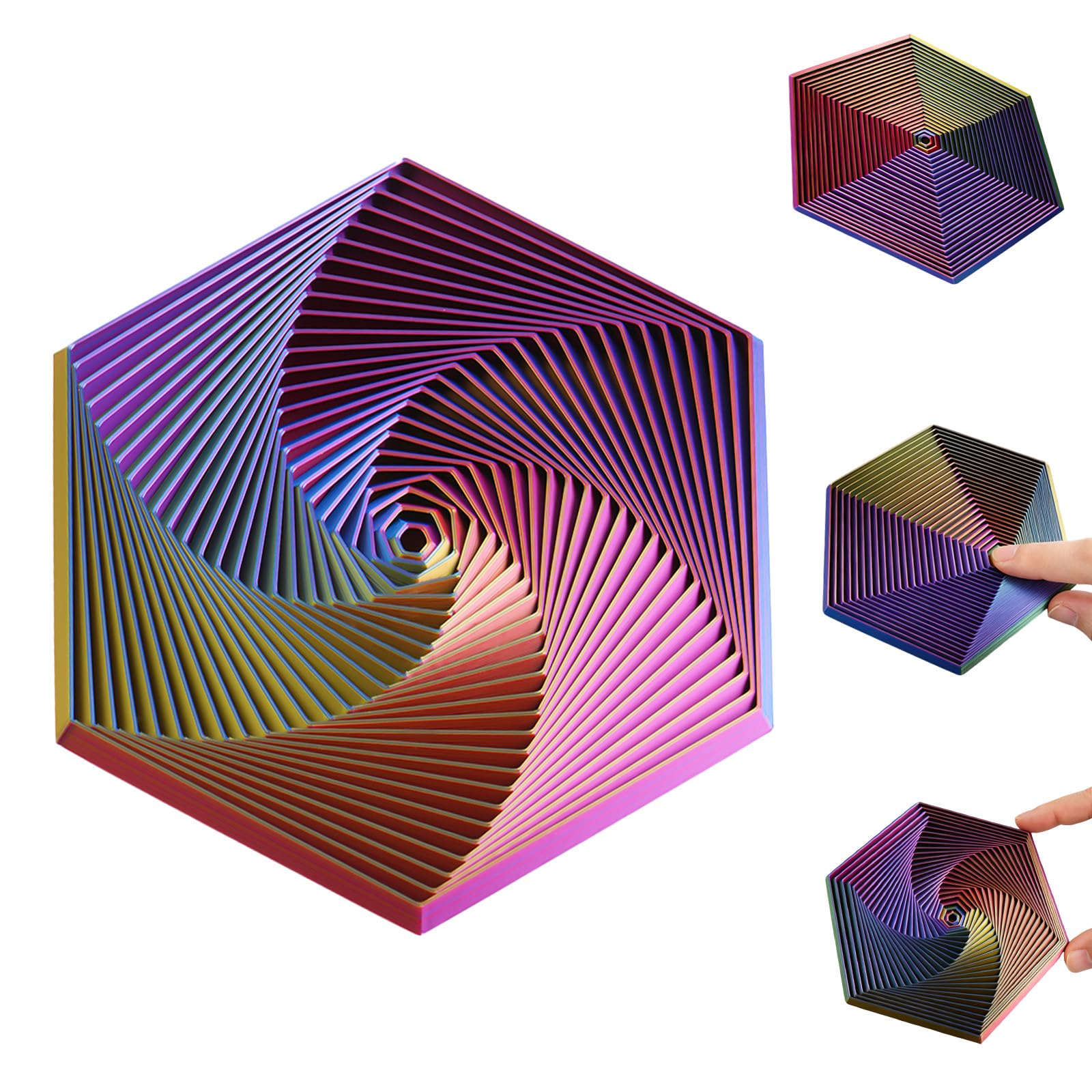 13cm Fractal Fidget Hexagon, MAIGELITE 3D Printing Hexagon Fidget Toy