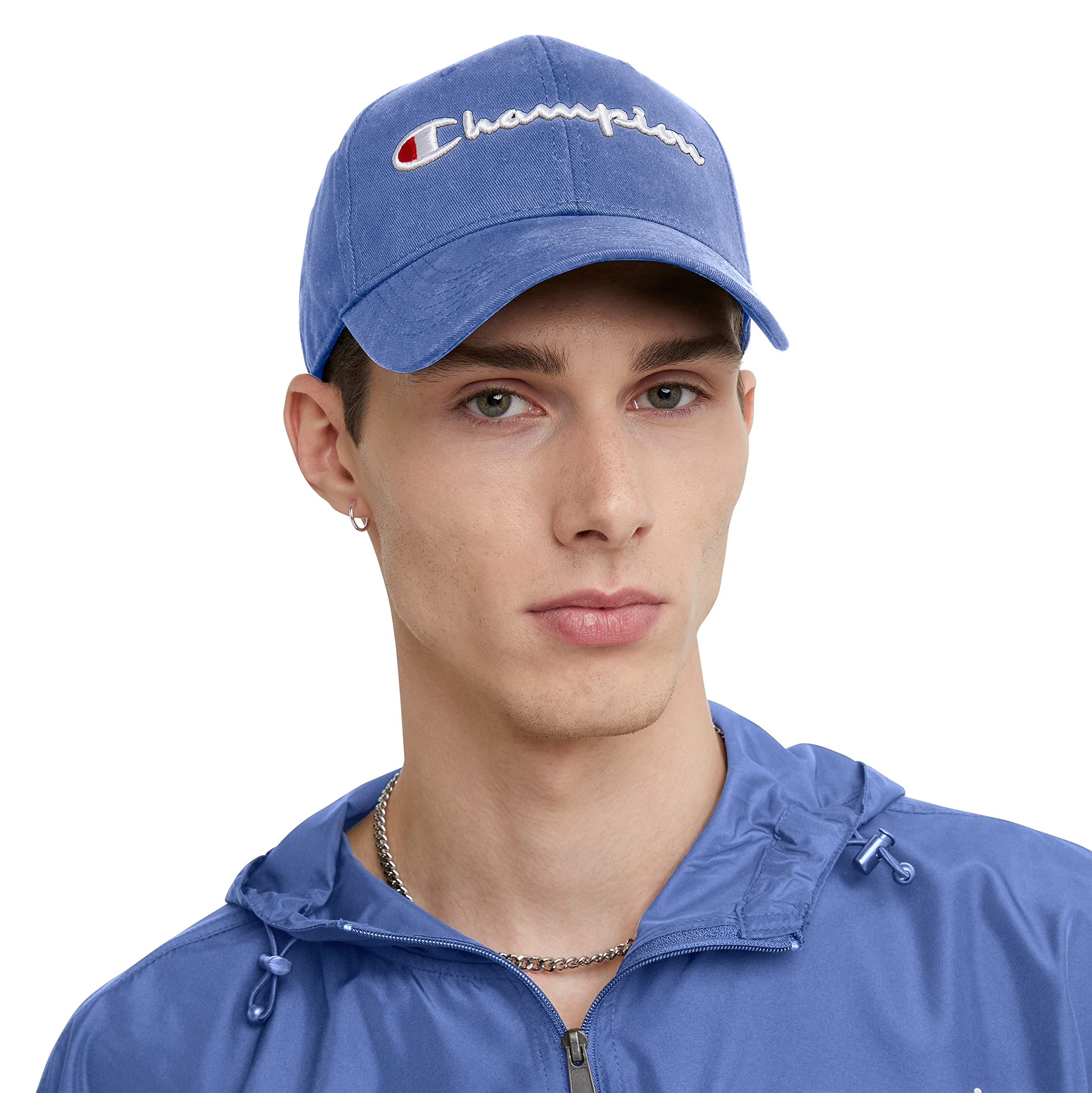 Champion Men's Hat, Classic Cotton Twill, Baseball Cap, Adjustable Leather  Strap Cap for Men
