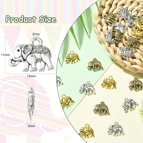 Miniatura 2 de Ipotkitt Dijes para hacer joyas, varios dijes de estilo tibetano, colgantes para bricolaje, collares, pulseras, aretes, suministros de manualidades,