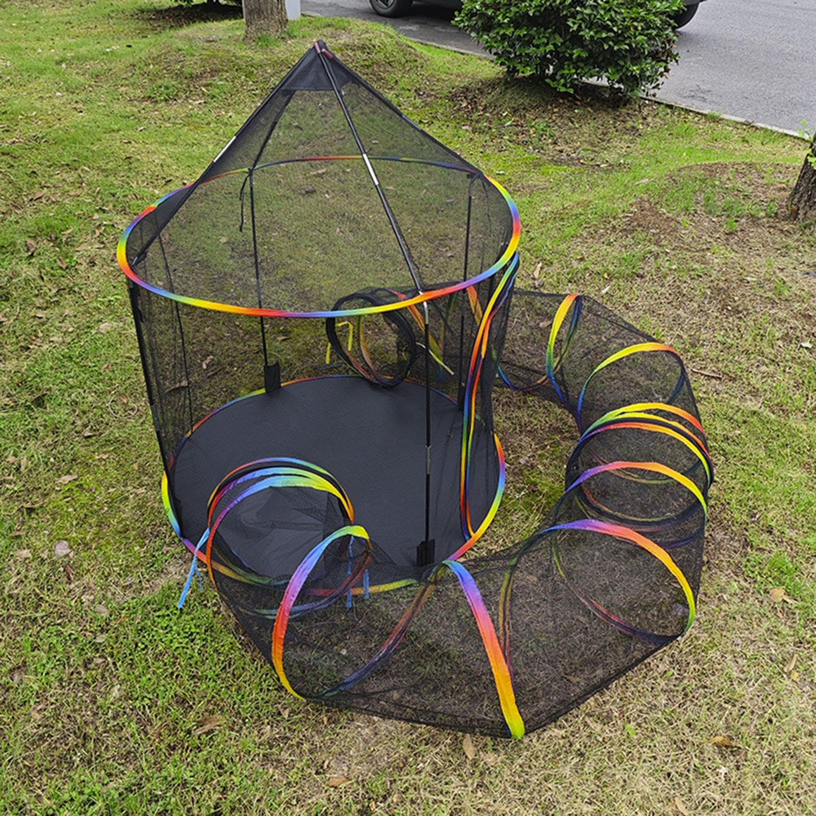 Qianly Tienda de Juegos Y para Gatos, Juguete Interactivo Plegable para Gatos