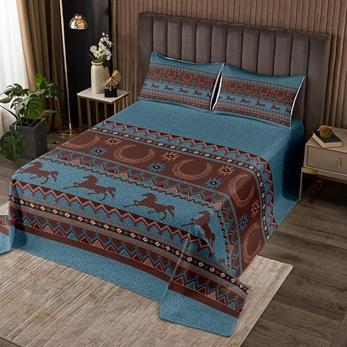 Vista 91 de Erosebridal Ethnic Tribe Feather Coverlet Set Geometric Aztec Bedspread,Western Quilted King African Tribe Arrow Retro Vintage Exotic Geometric