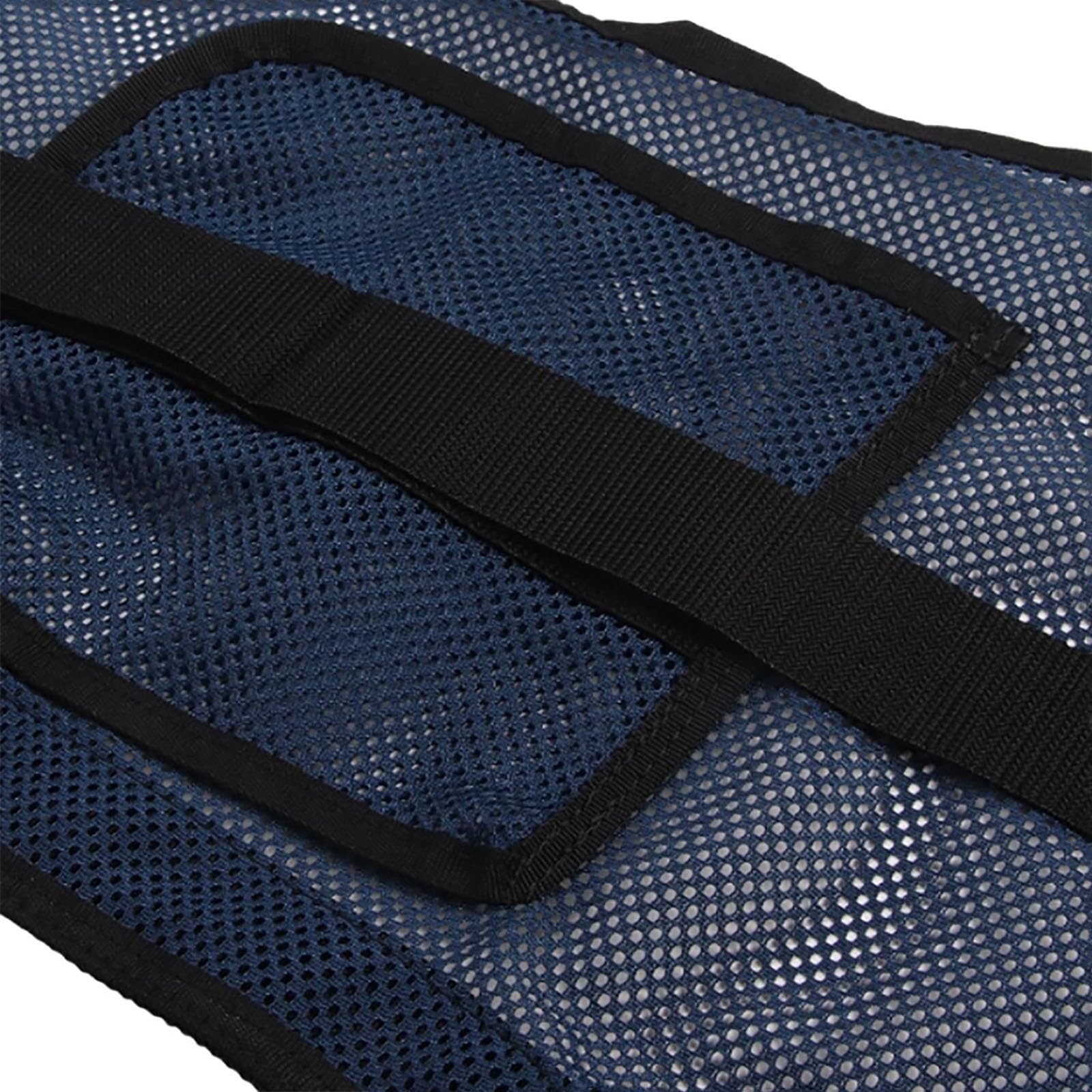 Eslinga para Inodoro, Grúa de Nylon Acolchada para traslado de Pacientes para Entrenamiento de bipedestación a pie Malla Azul Oscuro en Forma de H para enfermería bariátrica