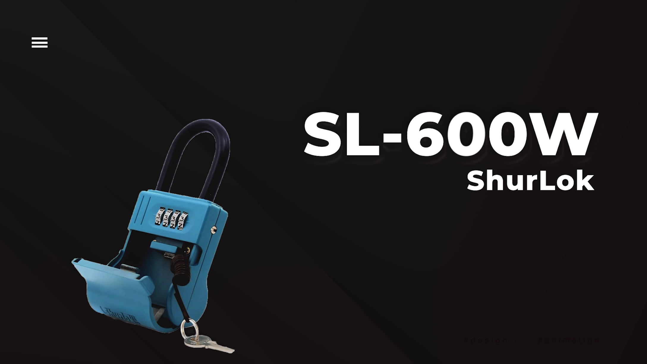 ShurLok SL-600W Numbered Key Storage Combination Lock Box, Blue