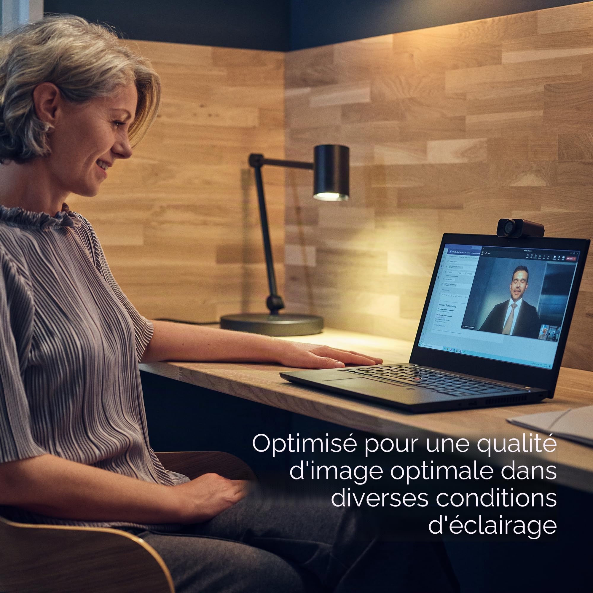 EPOS Expand Vision 1, Webcam USB 4K Microsoft Teams et Zoom certifiée avec Microphone antibruit, Installation Facile, Portable pour PC et réunions, vidéo HD, Webcam pour vidéoconférence et Entreprise