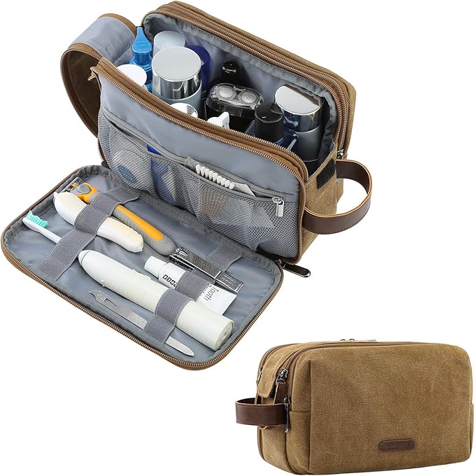 Bagsmart Toiletry Bag for Men Travel Shaving Dopp Kit WaterResistant