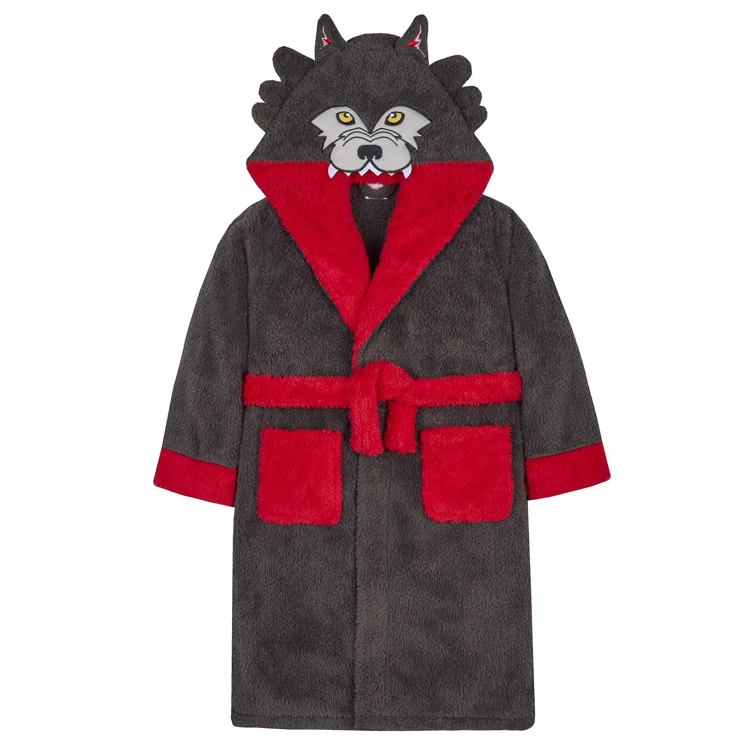 Metzuyan Boys Wolf Novelty Design Snuggle Dressing Gown Robe 7-8 Years