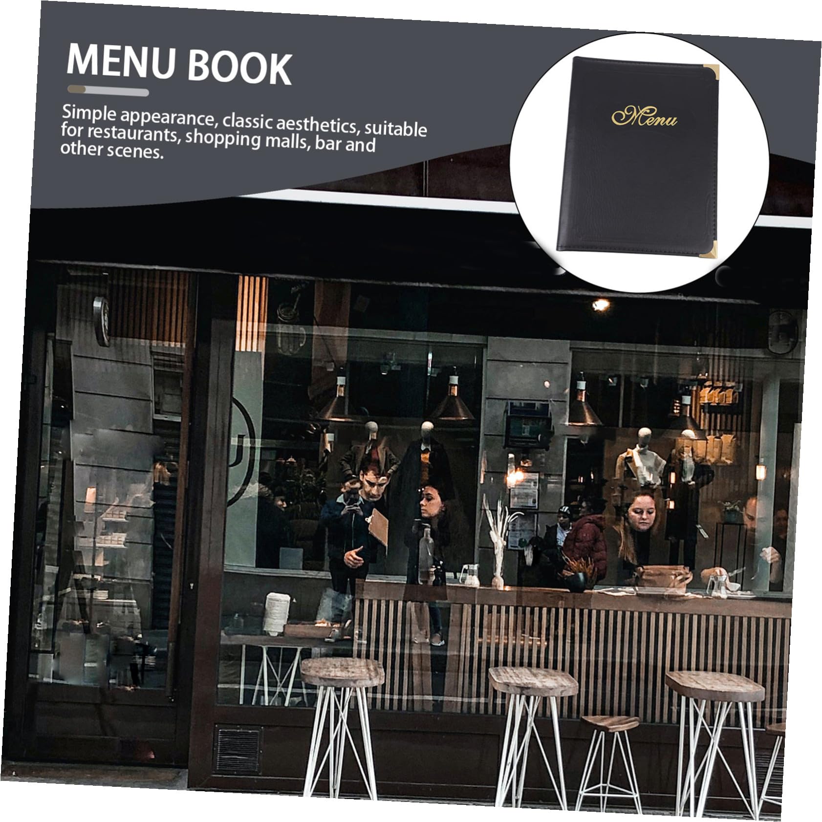 ULTECHNOVO Libro De Menús Carpeta De Pedidos Restaurante Duradero Reutilizable Apariencia Clásica Fácil De Usar