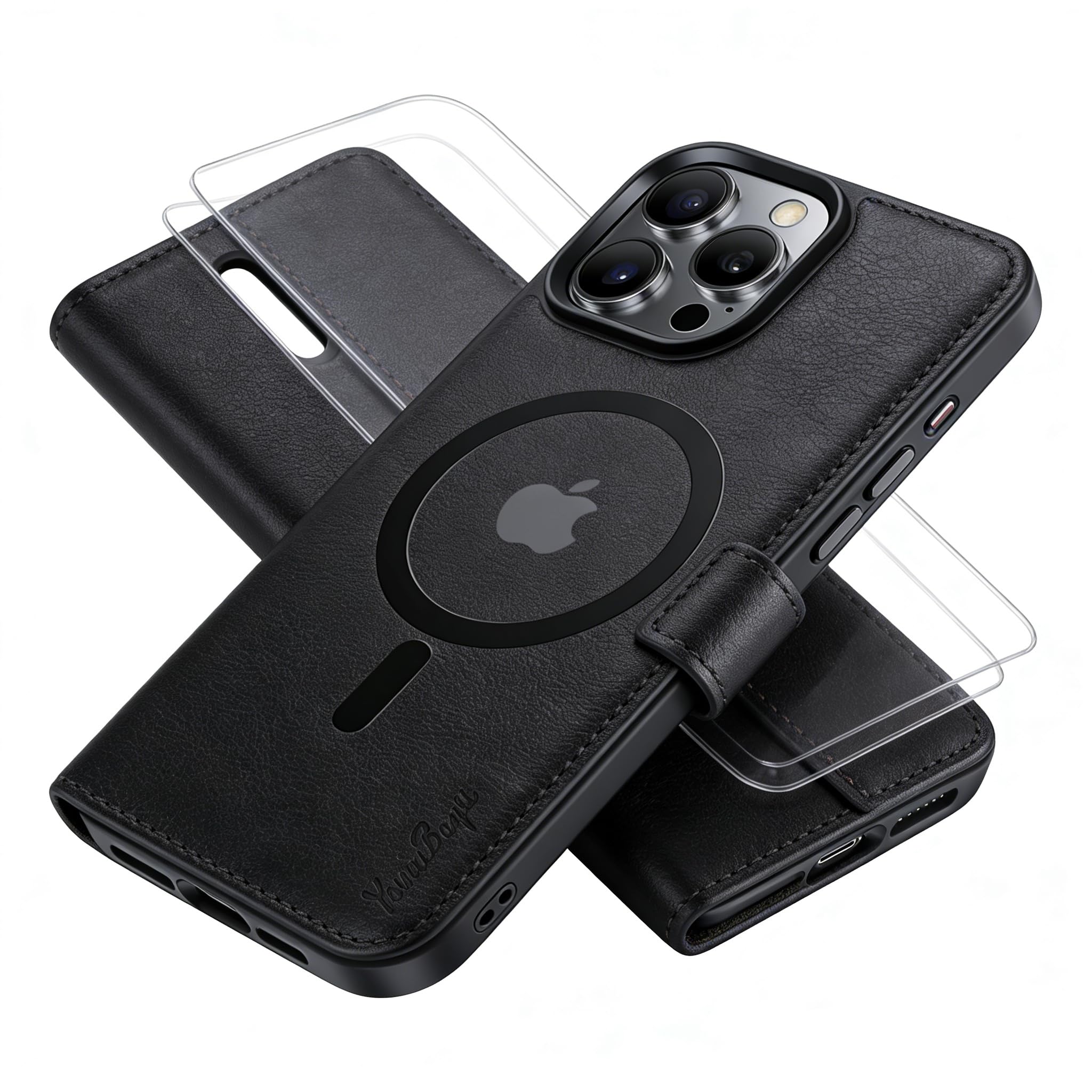 Miracase for iPhone 17 Pro Max Case with MagSafe [with 9H+Screen Protector] Military-Grade Protection Shockproof Scratch-Resistant with Velvet Touch for iPhone 17 Pro Max Cover 6.9", Matte-Deep-Blue — view 76
