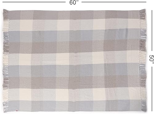 Miniatura 9 de REDEARTH Manta clásica de alta calidad, manta de regazo suave de peso medio en espiga para sofá, cama, sofá, sillas, sofá biplaza, automóvil, sala