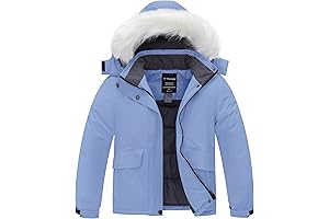 Wantdo Red Ski Coat for Girls