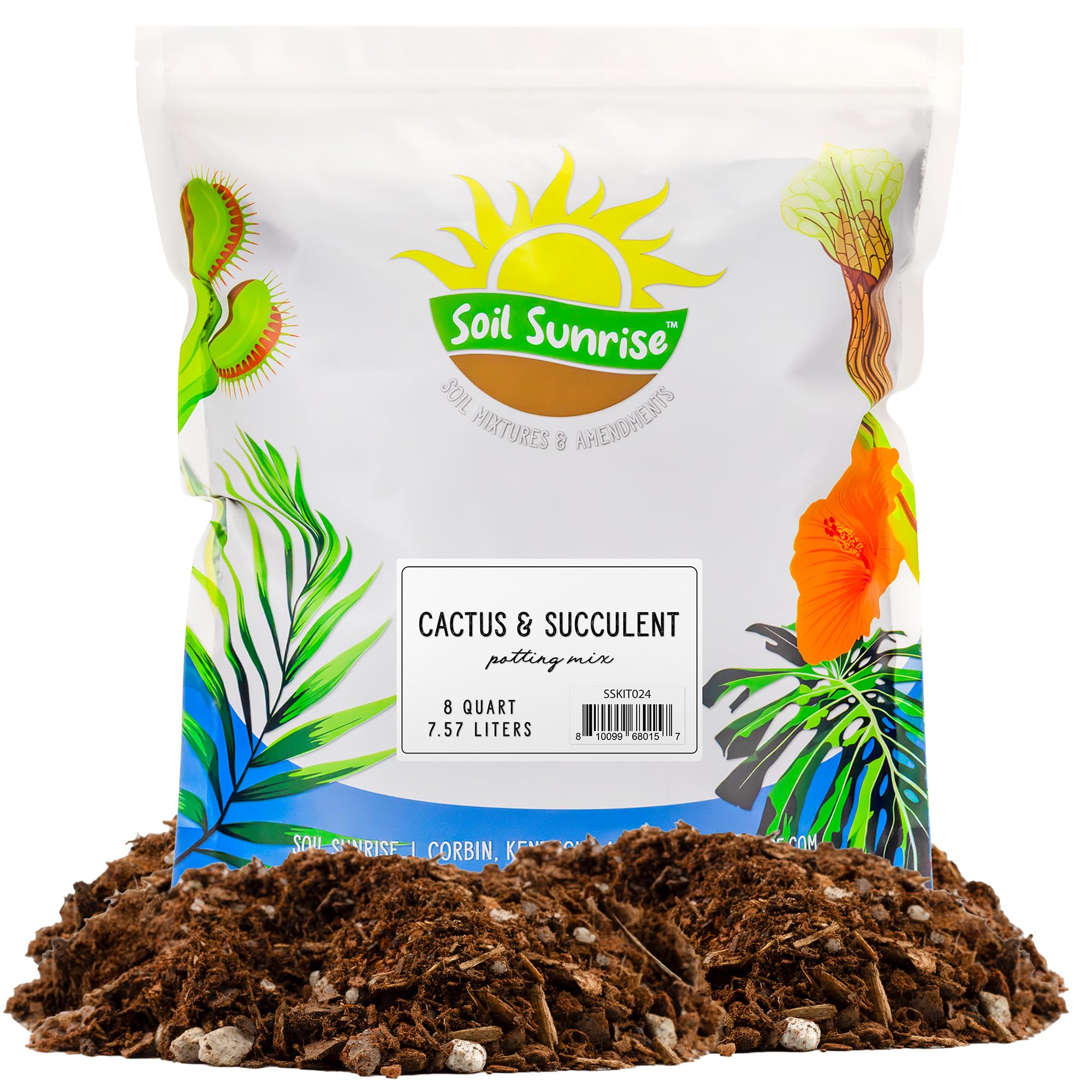 Cactus and Succulent Potting Mix (8 Quarts) Special Blend-Fast Draining and Desert-Style Gritty