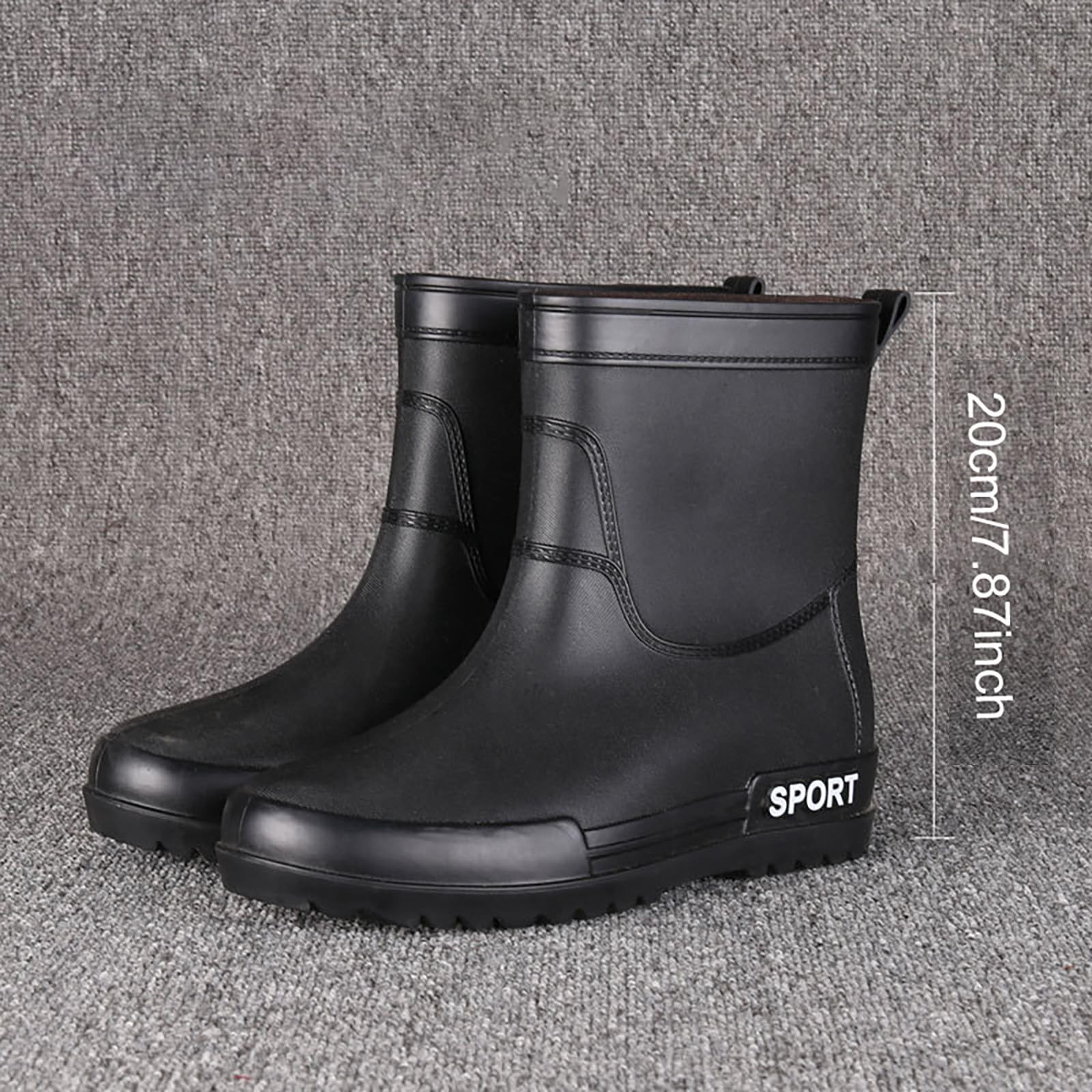 Botas de lluvia para hombre, botas de lluvia para hombre, botas de lluvia impermeables, botines de goma, botines de goma, botines de goma, antideslizantes, botas de jardín, zapatos de goma para