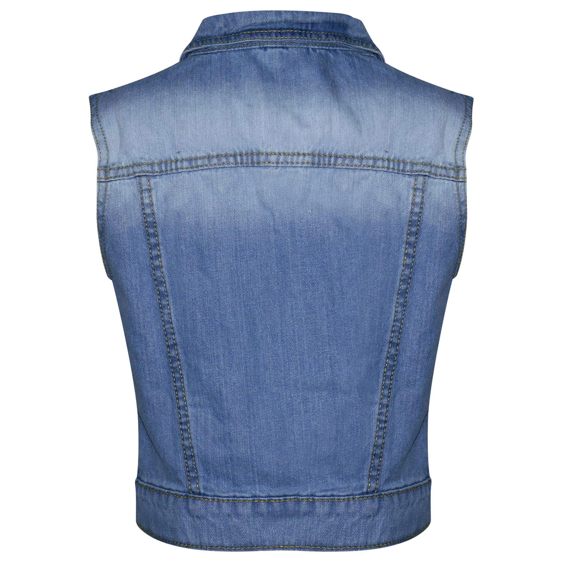 A2Z 4 Niños Chaqueta De Mezclilla Para Niños Moda Jeans Chaleco Desgastado Elegante Sin Mangas Chaquetas De Escuela Abrigos Edad 3-13 Años