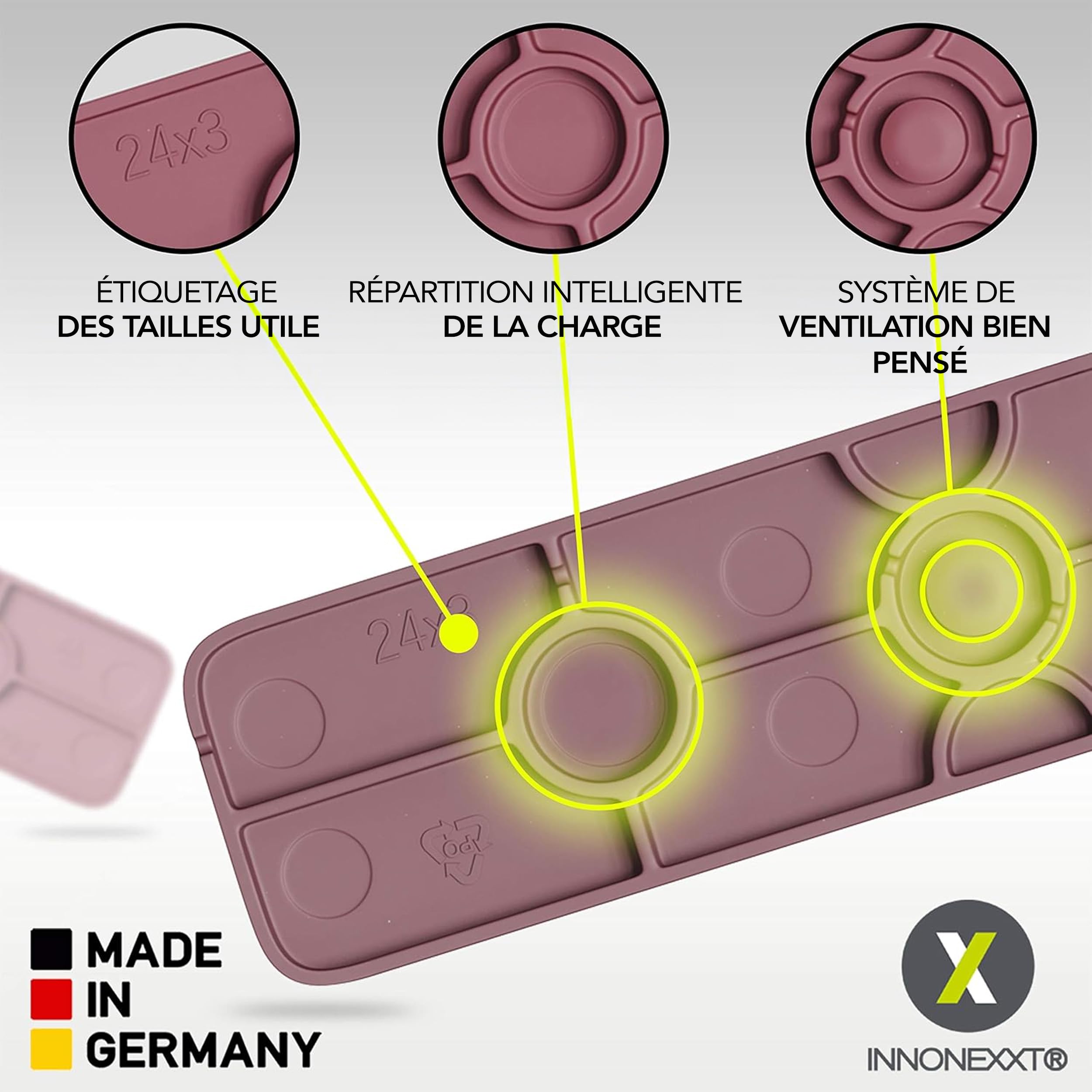 Premium Cales pour vitrage | 24 x 100 mm, 5mm - 500 pièces | Fabriqué en Allemagne | Cales, entretoises, cales d'espacement en plastique, entretoise plastique, plots terrasse réglable