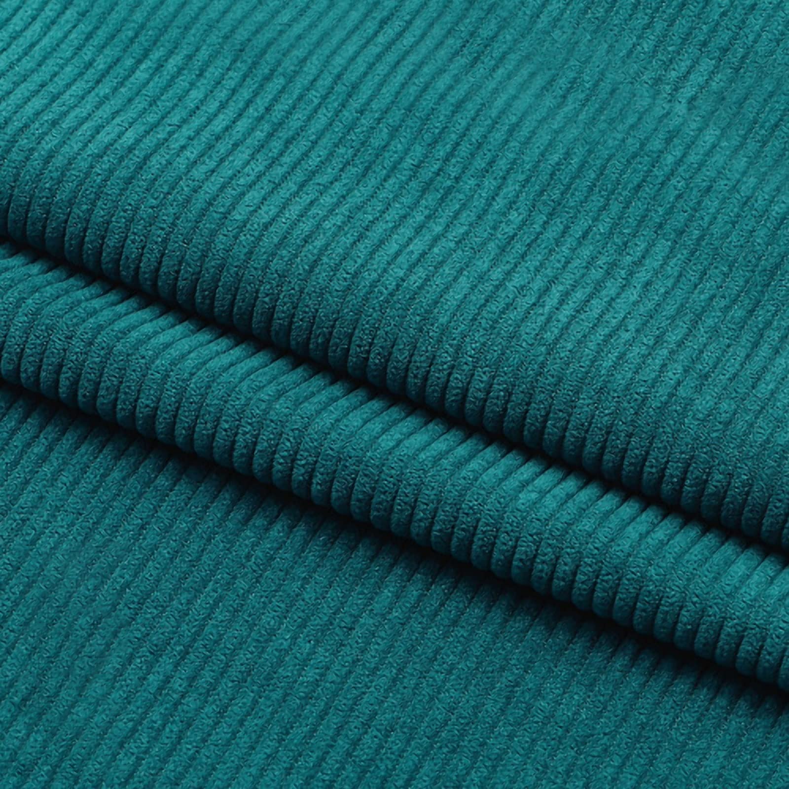 Corduroy Material Fabric By Metre, DIY Hand Sewing Craft Materials Cord Corduroy Upholstery Fabric, 22 Solid Colors, for Coat Shirt Dress Pants Costume Sofa Throw Pillow Covers ( Color : 22 Green , Si