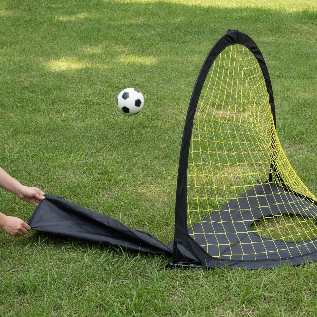 Porta da Calcio Portatile e Pieghevole Bambini, Funzione 2 in 1 per Allenamento e Gioco, da giardino