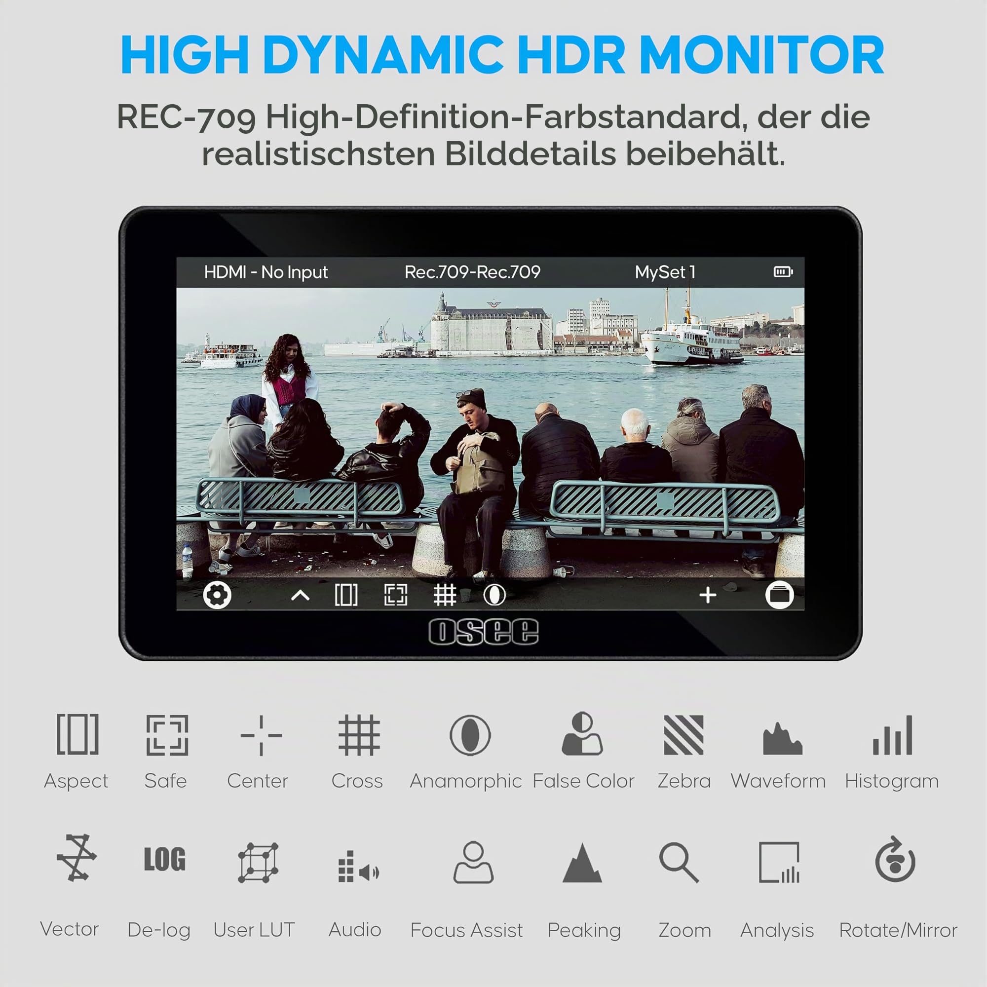 Osee Lilmon 5 5,5" 1000 Nits Touchscreen 4K HDMI On-Camera Field Monitor
