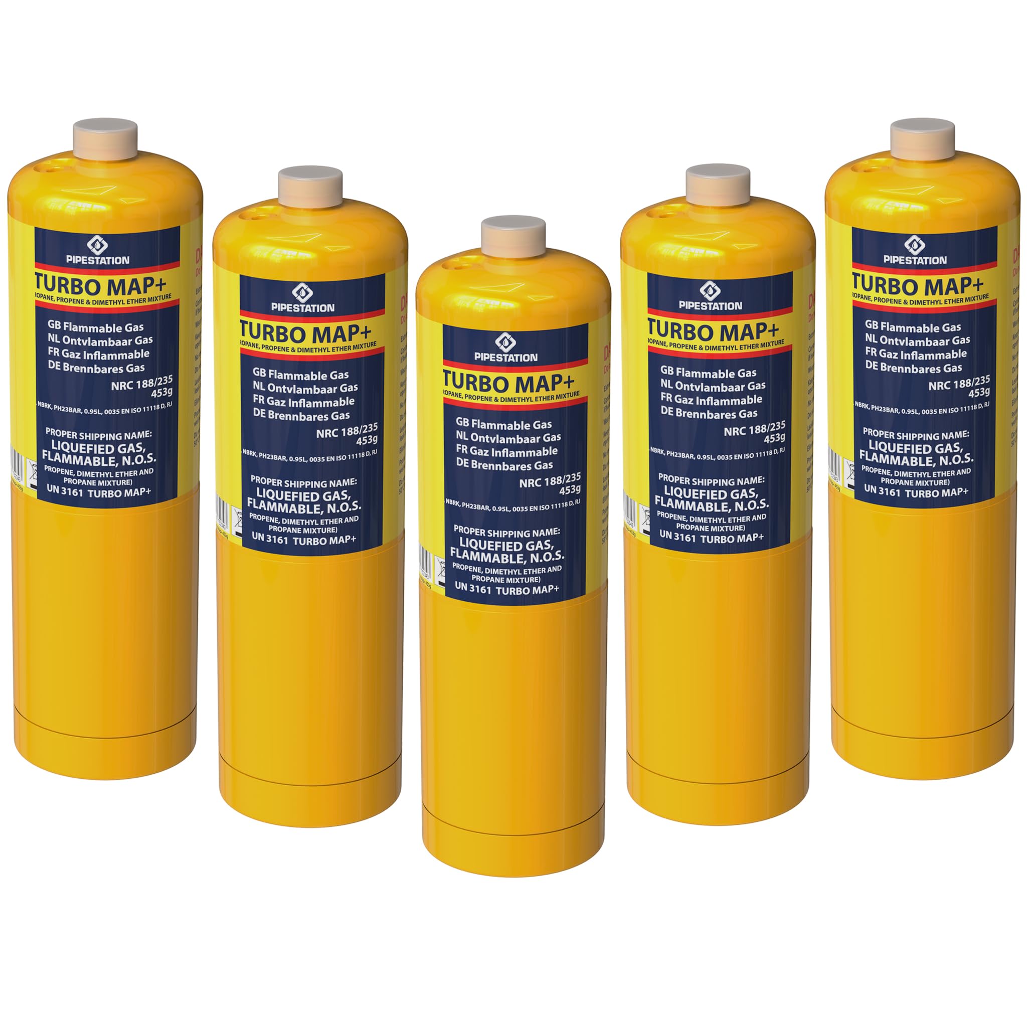 Pipestation Yellow Mapp Gas Canister | Map Plus Gas Bottle Cylinder For Propane Blow Torch Plumbing Soldering Gas Blowtorch | Map Gas Cartridge For Gas Torch Burner Jet | Blow Torch Gas