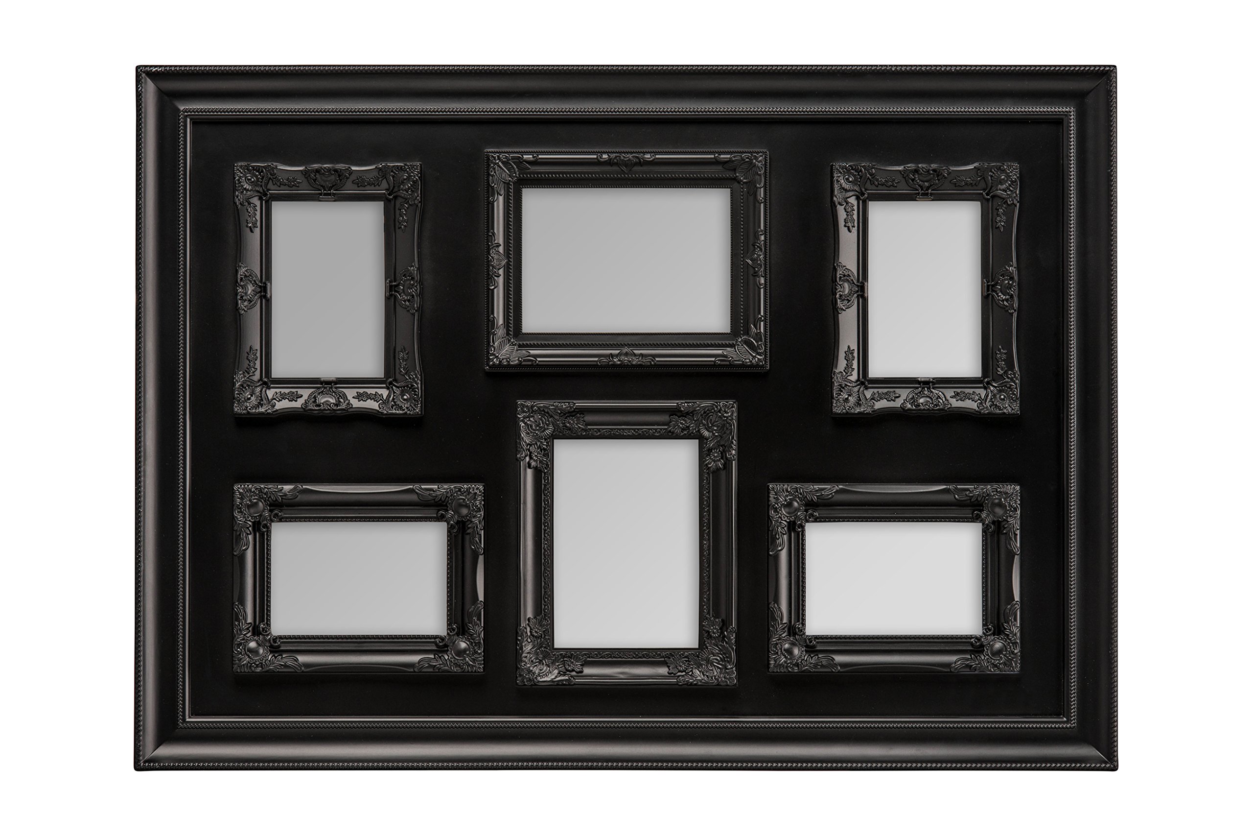 Premier Housewares Vintage Multi-Photo Frame for 6 Photos, Black