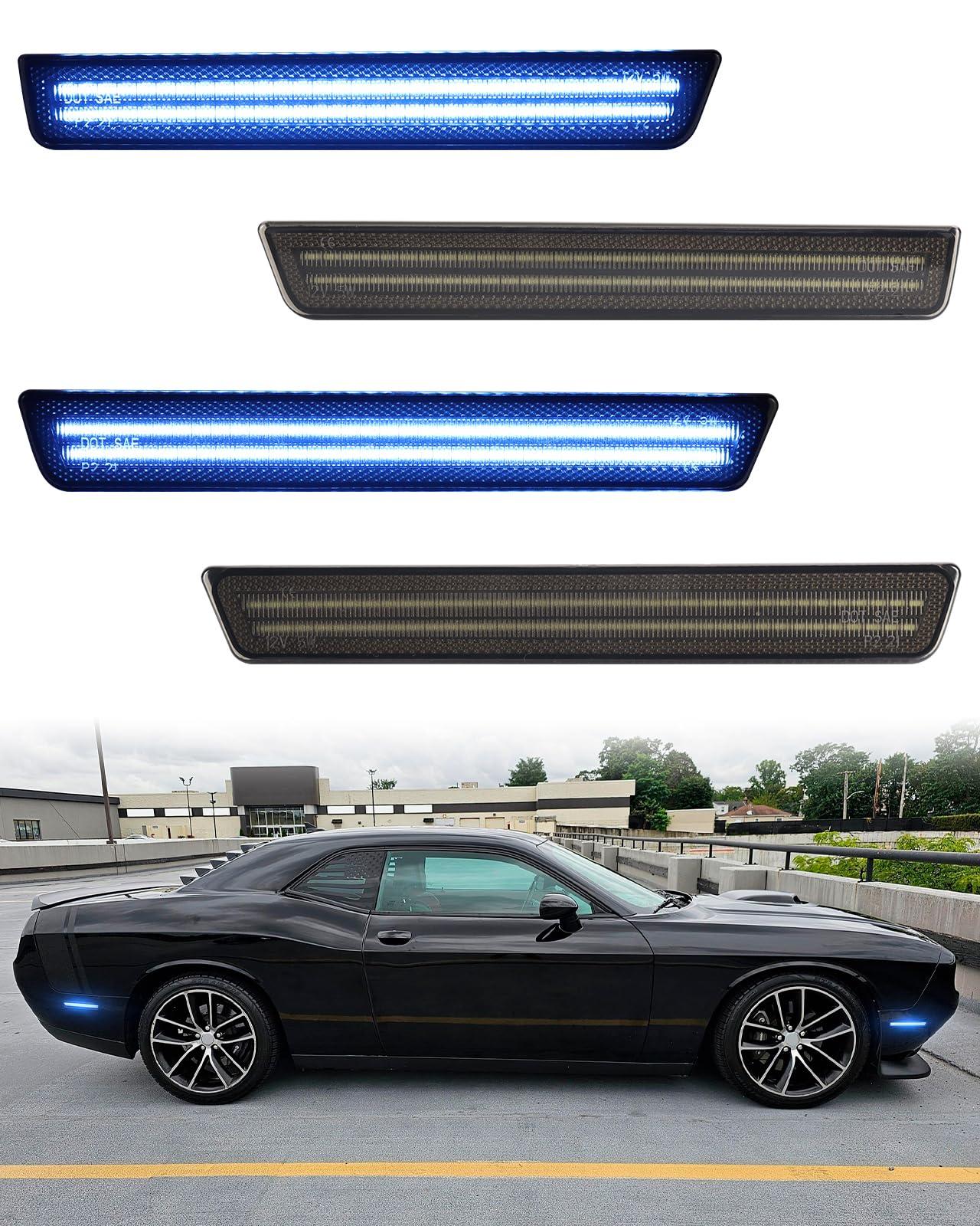 ダッジ　チャレンジャー　サイドマーカー　後期　dodge challenger サイドマーカー 18-22ダッジチャレンジャーSRTワイドボディの