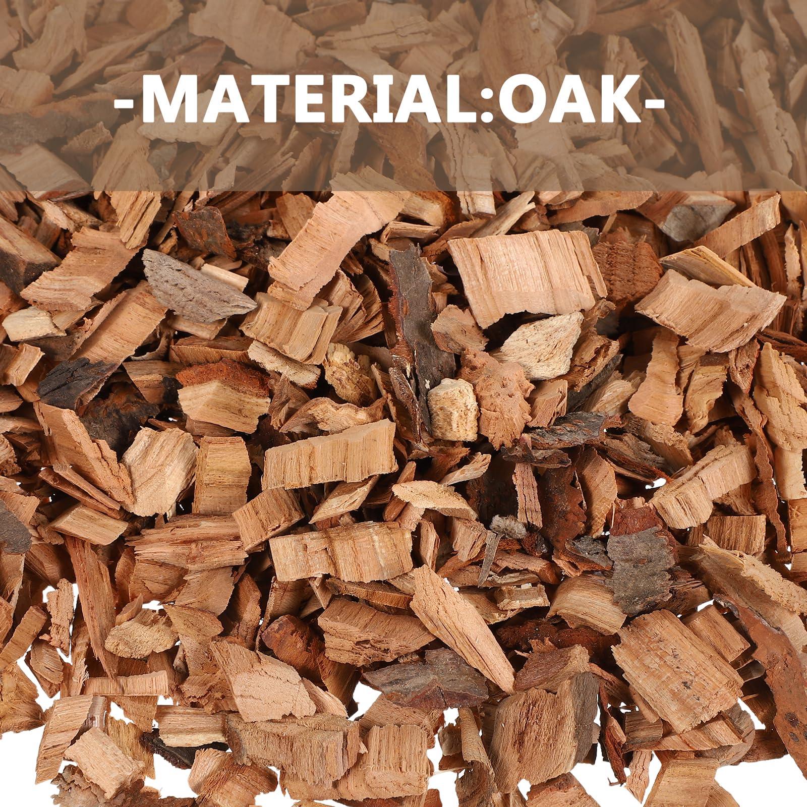 Toyvian Trucioli di Legno di Quercia Francese Tostati Medi 500 G per Produzione Vino e Whisky Fai da Te, Chips per Affumicare Barbecue, Forniture la Casa e Regalo per Amanti del Vino