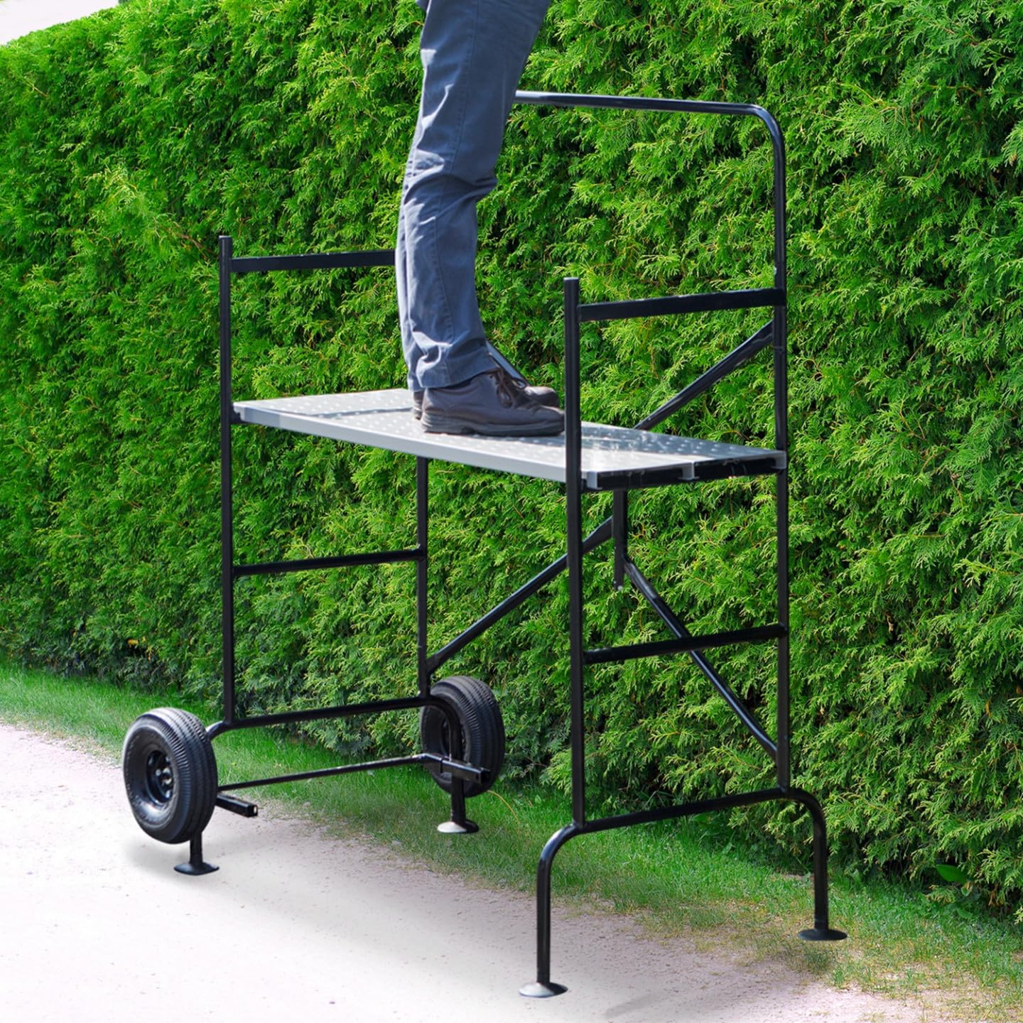 ProBache – Andamio móvil sobre ruedas 140 x 78 x 135 cm con 2 plataformas