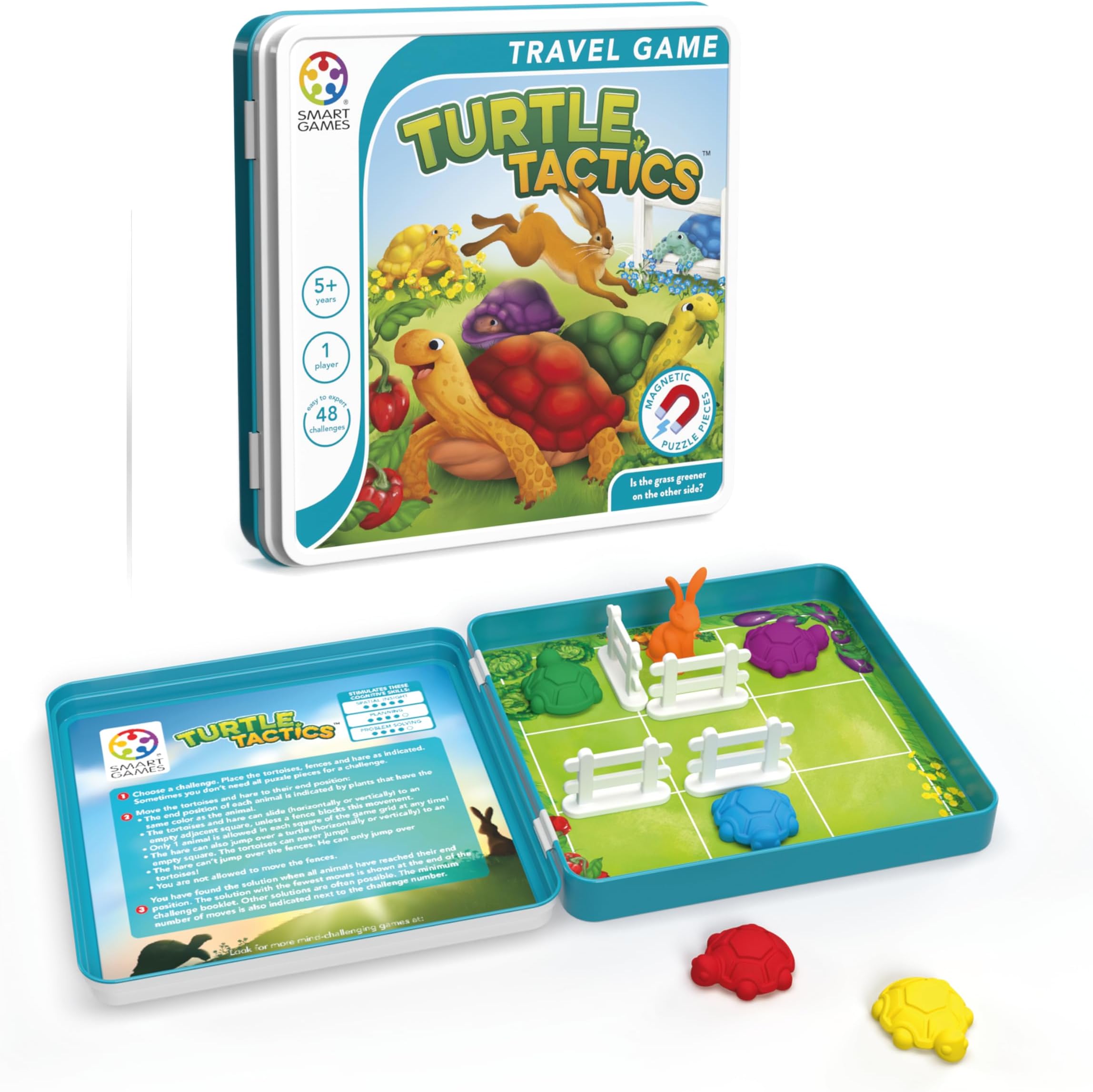 Turtle Tactics Logic Puzzle Game with 48 Challenges Brain Teaser for Ages 7+