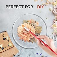 Vista 5 de Hoja de plexiglás acrílico redondo transparente de 1/4 de pulgada de grosor - Círculo transparente de plástico en blanco - Sin vidrio - Ideal