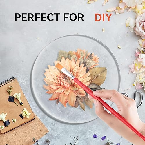 Miniatura 5 de Hoja de plexiglás acrílico redondo transparente de 14 de pulgada de grosor - Círculo transparente de plástico en blanco - Sin vidrio - Ideal para