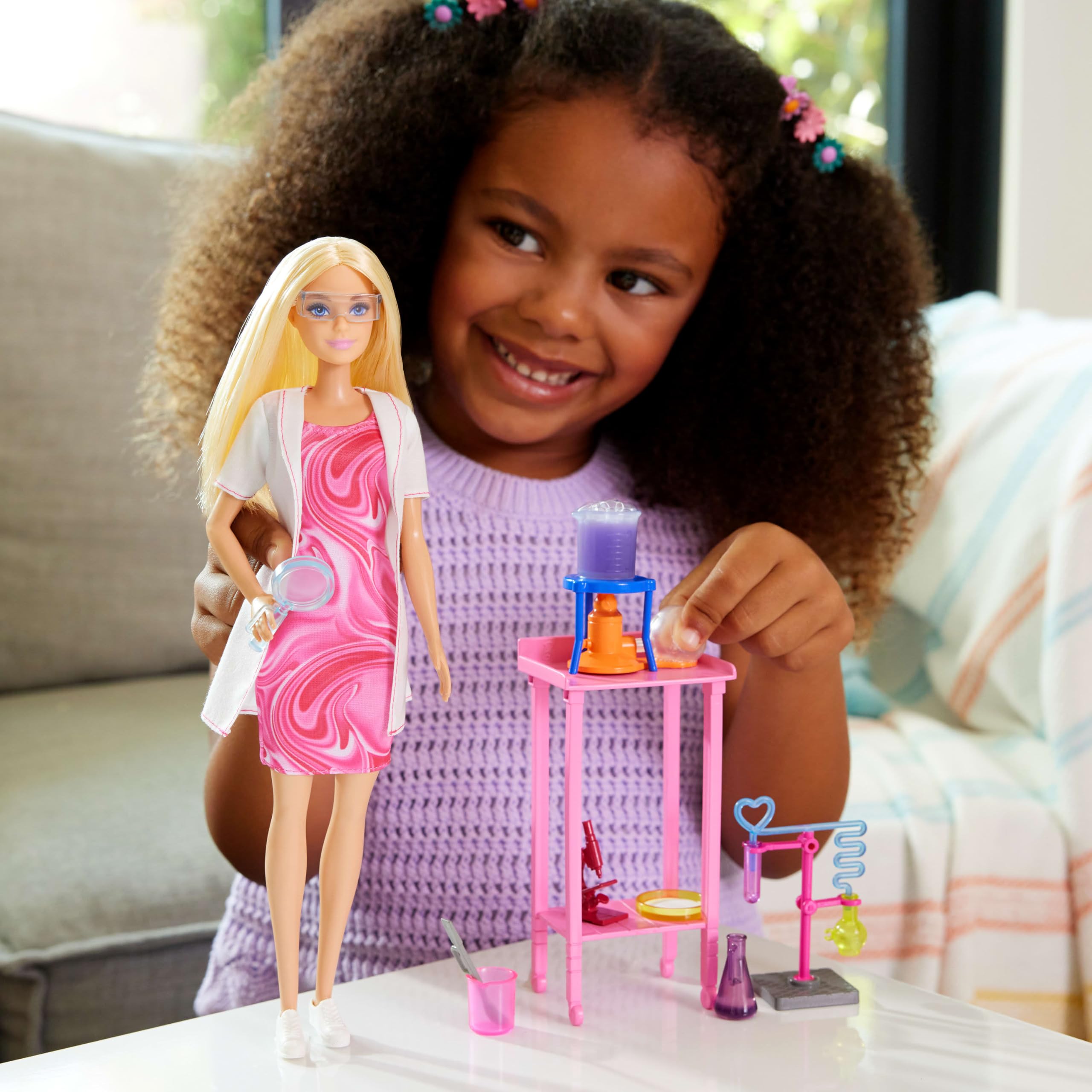 Barbiescientist Doll And Accessories With Blonde Fashion Doll Lab