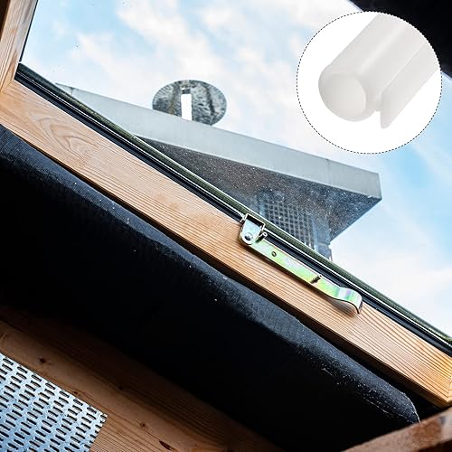 Miniatura 3 de Burlete de ventana tipo bombilla (0.276 in x 9.8 ft), 1 unidad, tira de sellado de silicona para montaje en ranura en T se adapta a 0.197 in, para