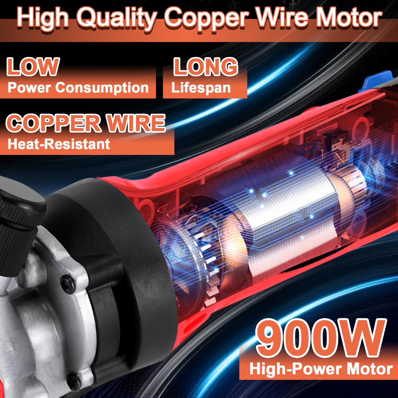 Máquina Cortapelo para Ovejas Eléctrica, 900W, 6 Velocidades Ajustables, Hasta 2800 rpm, Cuchilla Recta de 13 Dientes, Cable 3M, Cortadora Profesional con Maletín para Ovejas, Alpacas y Cabras