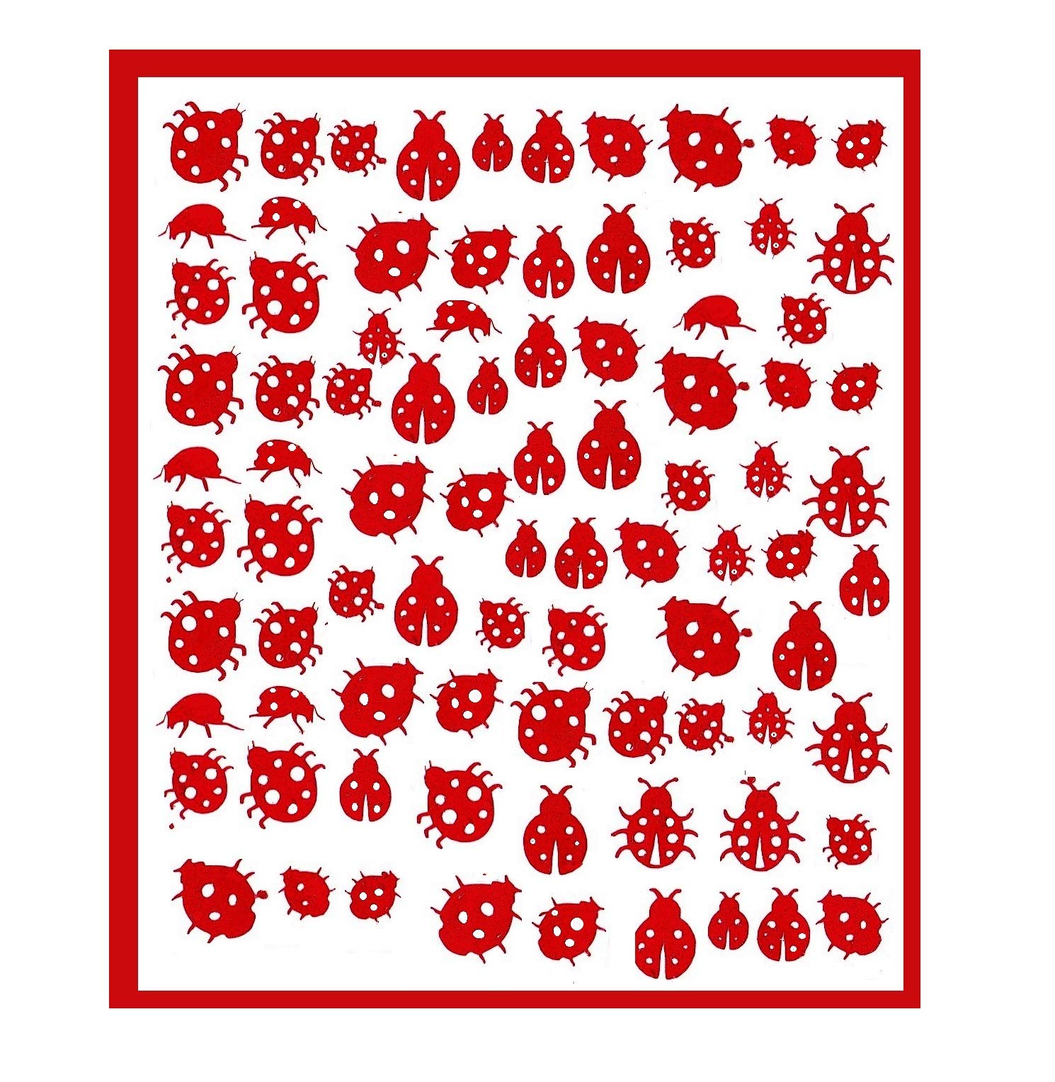 Ladybird Ladybug Collection (Ladybird Ladybug Nail Art Peel and Stick Stickers red)