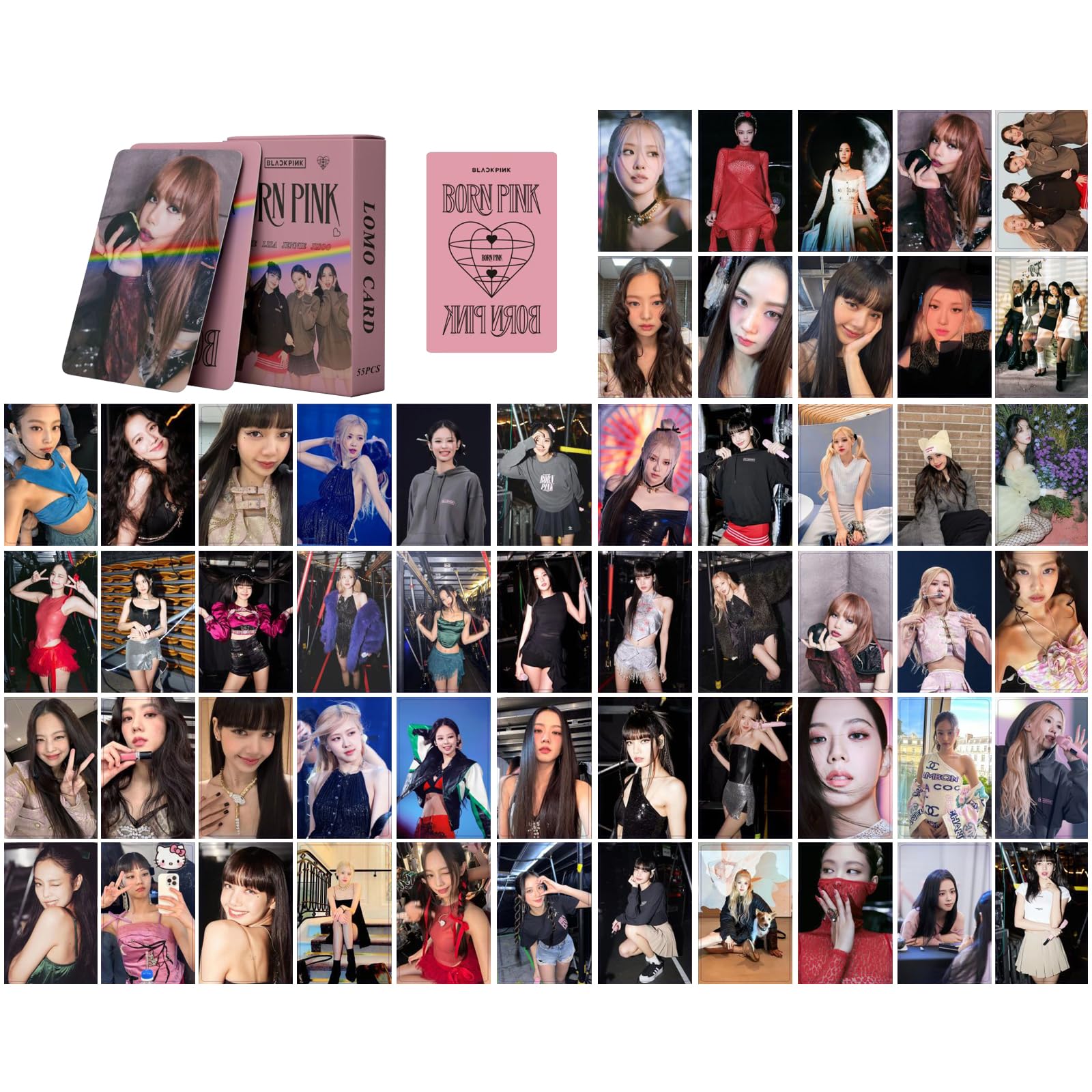 BLACKPINK リリイベ カード YIJIESHIYU Blackpink Laser Photocard Lomo Card Set -2023 World