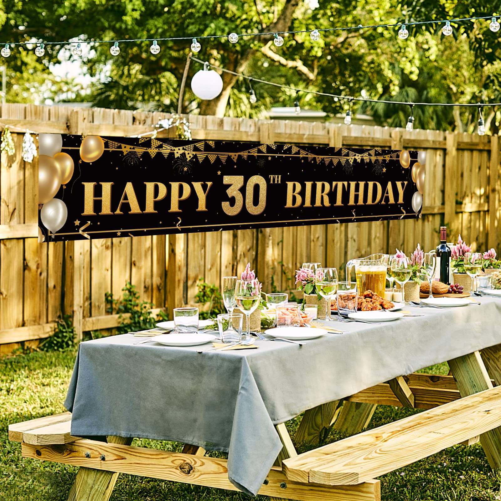 Snapklik Large Happy 30th Birthday Banner Black Gold snapklik-large-happy-30th-birthday-banner-black-gold