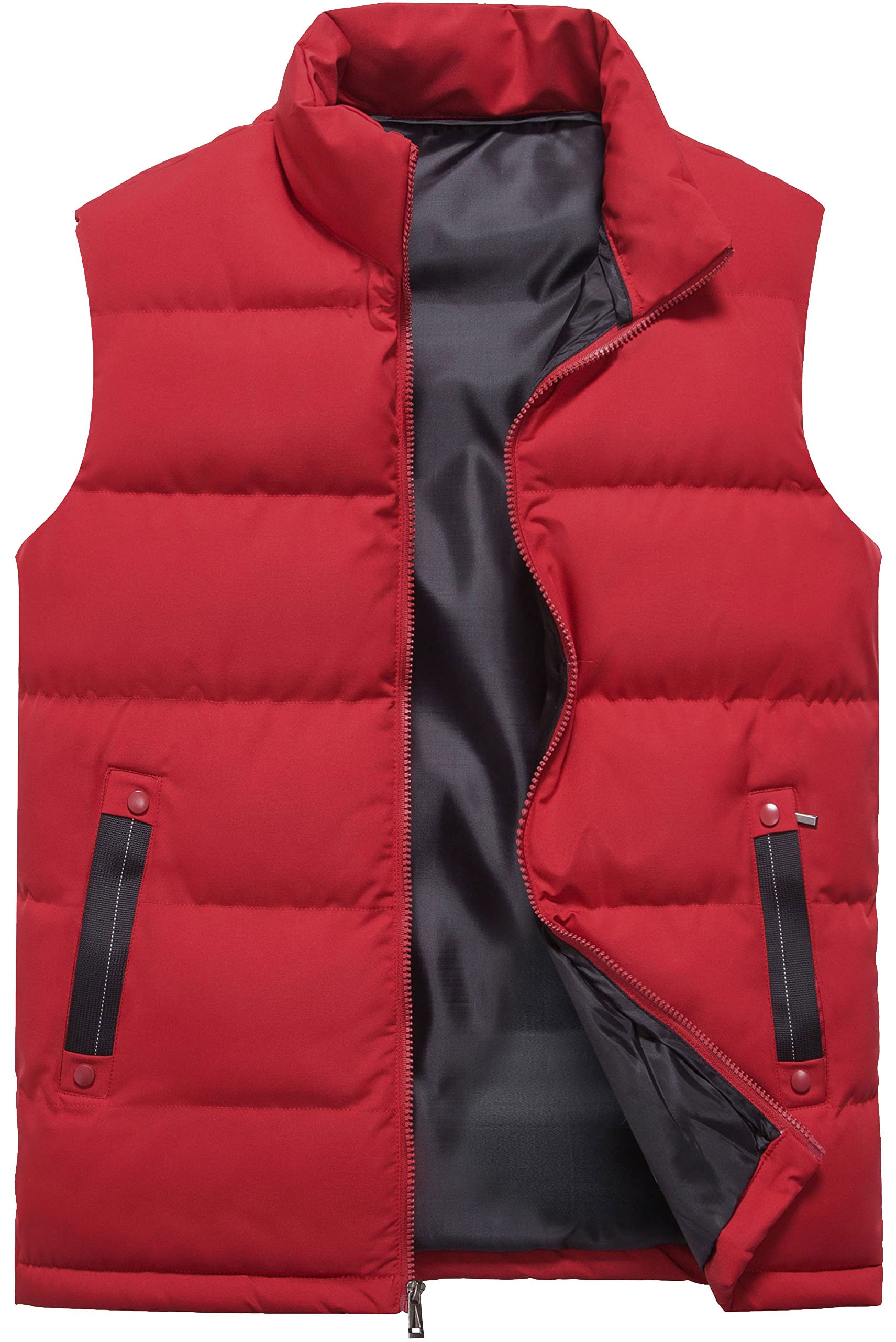XinYangNi Mens Puffer Vest Quilted Outerwear Winter Warm Down Puffy Vests Lightweight Casual Padded Jacket