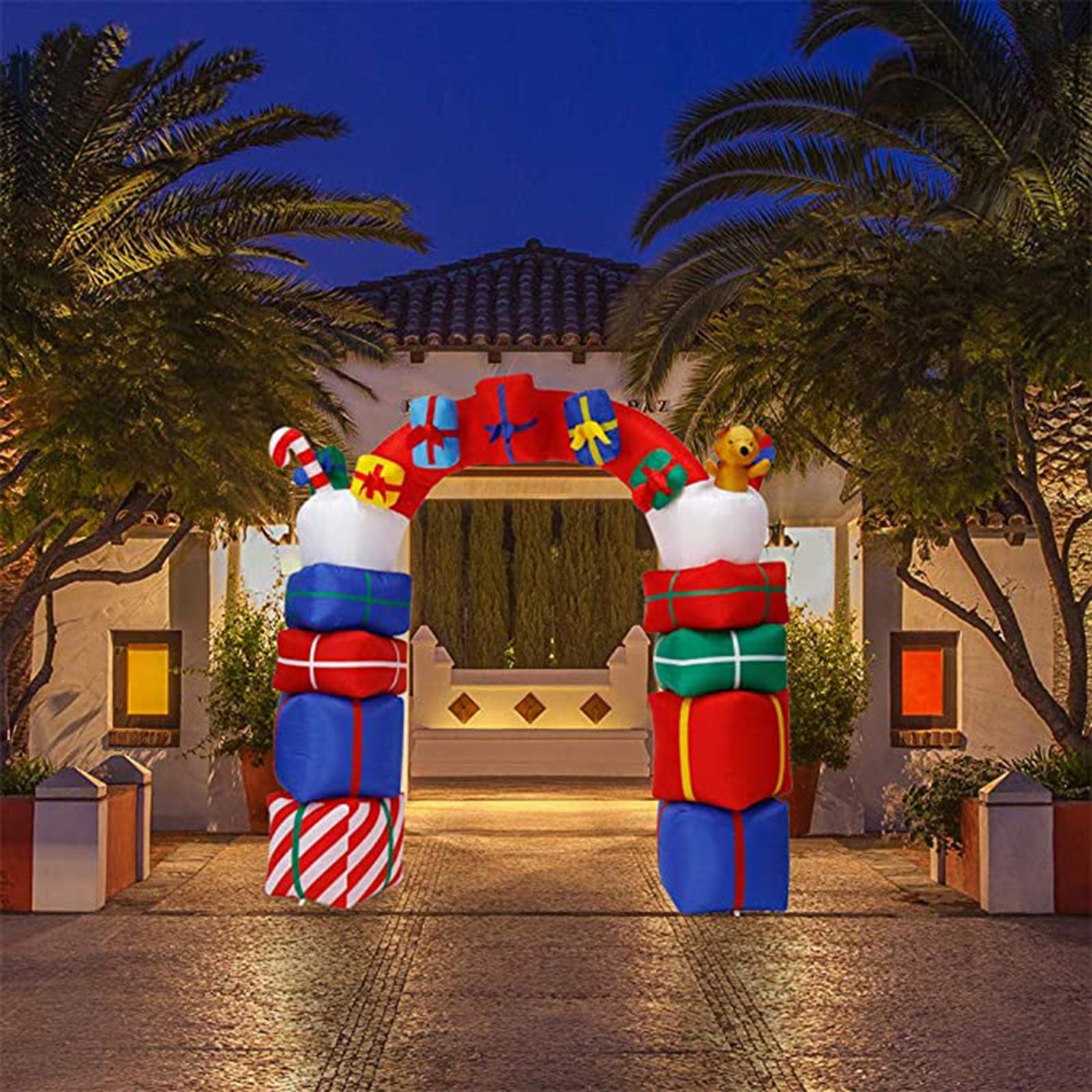 Amazon.co.jp: 巨大なクリスマスインフレータブルアーチウェイ前庭の
