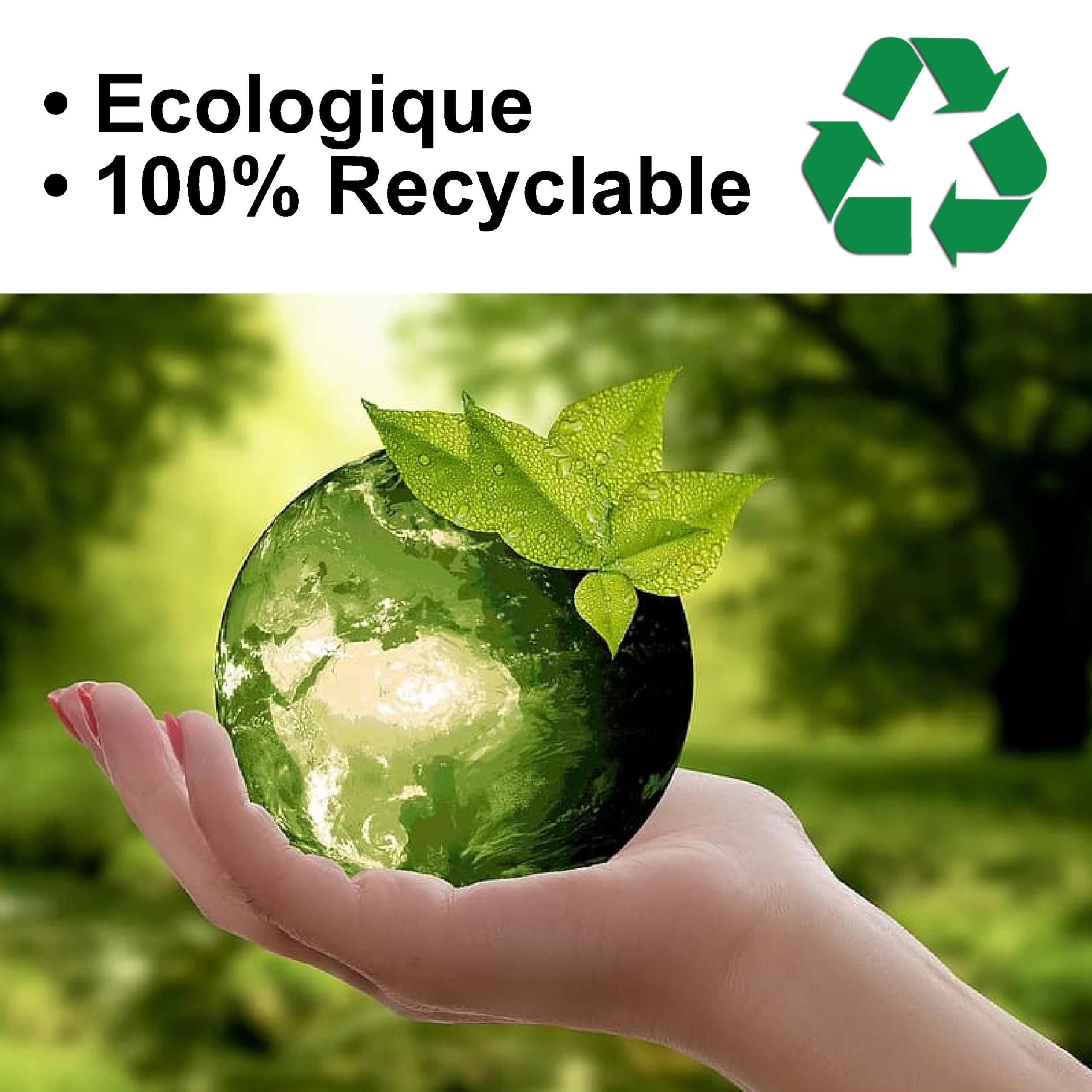 Grandi sacchi per rifiuti, 500 litri, 10 pezzi, sacchi per immondizia molto resistenti, utilizzabili come sacchi per foglie, per rifiuti da giardino e macerie edili.