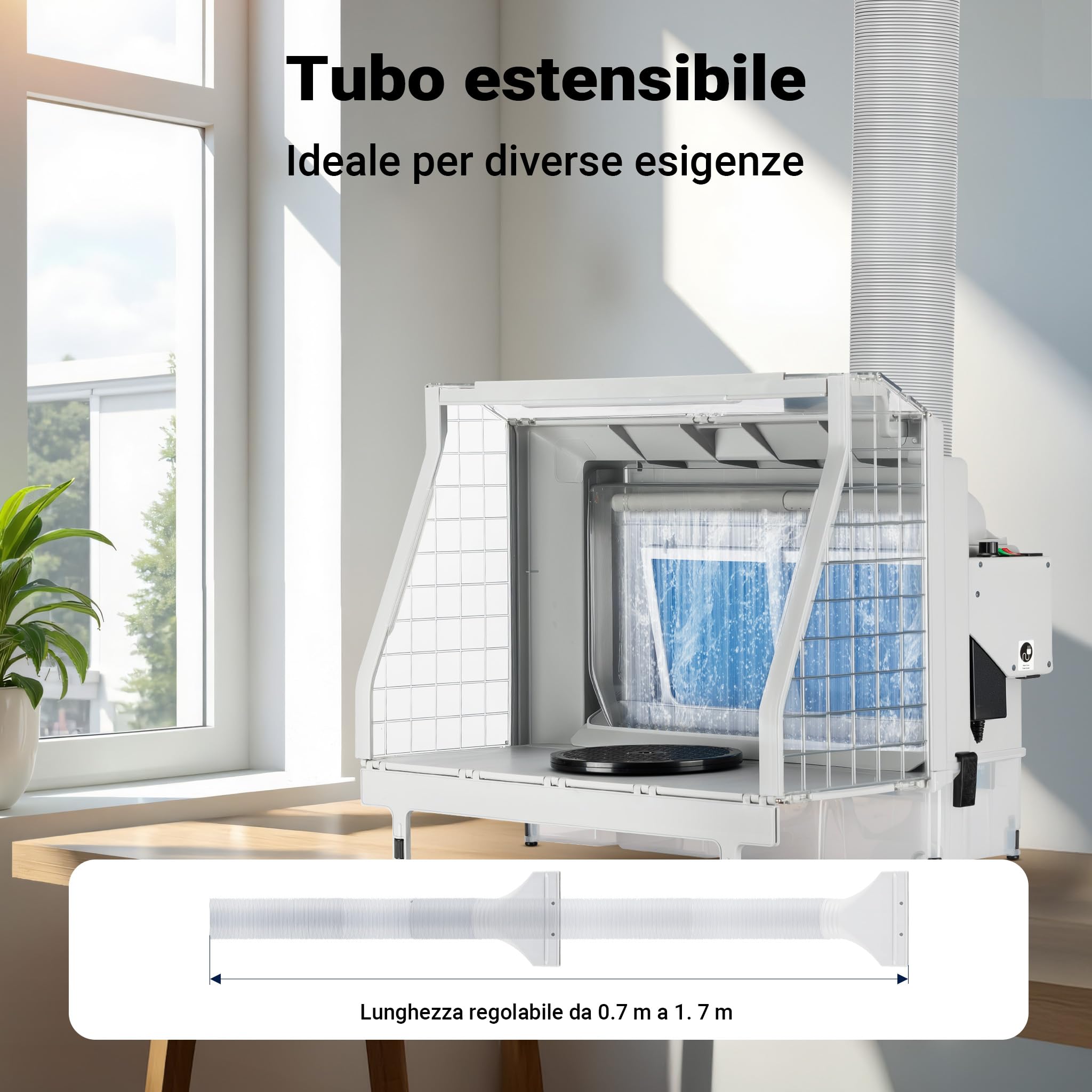 Wiltec Accessorio Airbrush Tubo dell’Aria di Scarico per Cabina di aspirazione aerografo